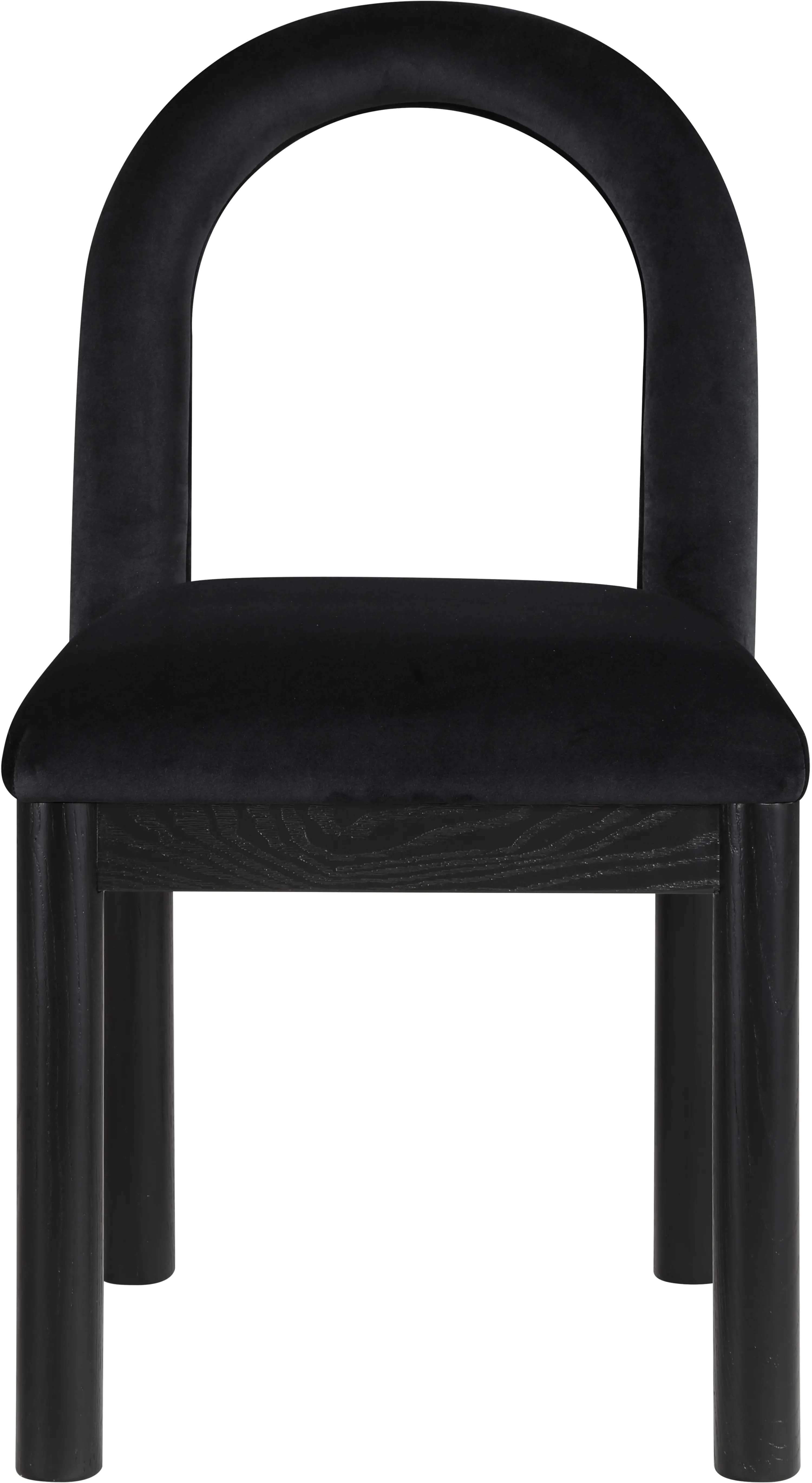 Conrad Black Velvet Upholstered Dining Chair-4