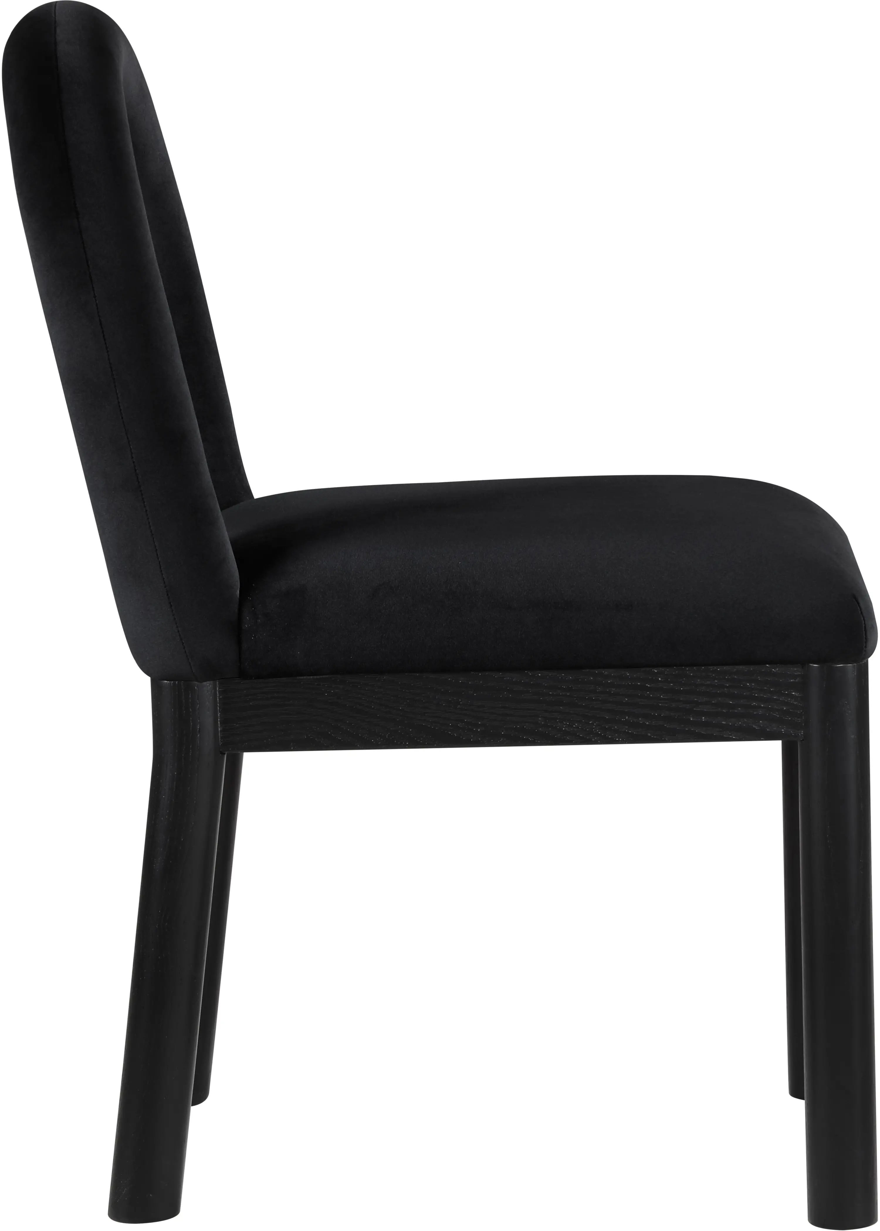 Conrad Black Velvet Upholstered Dining Chair-5