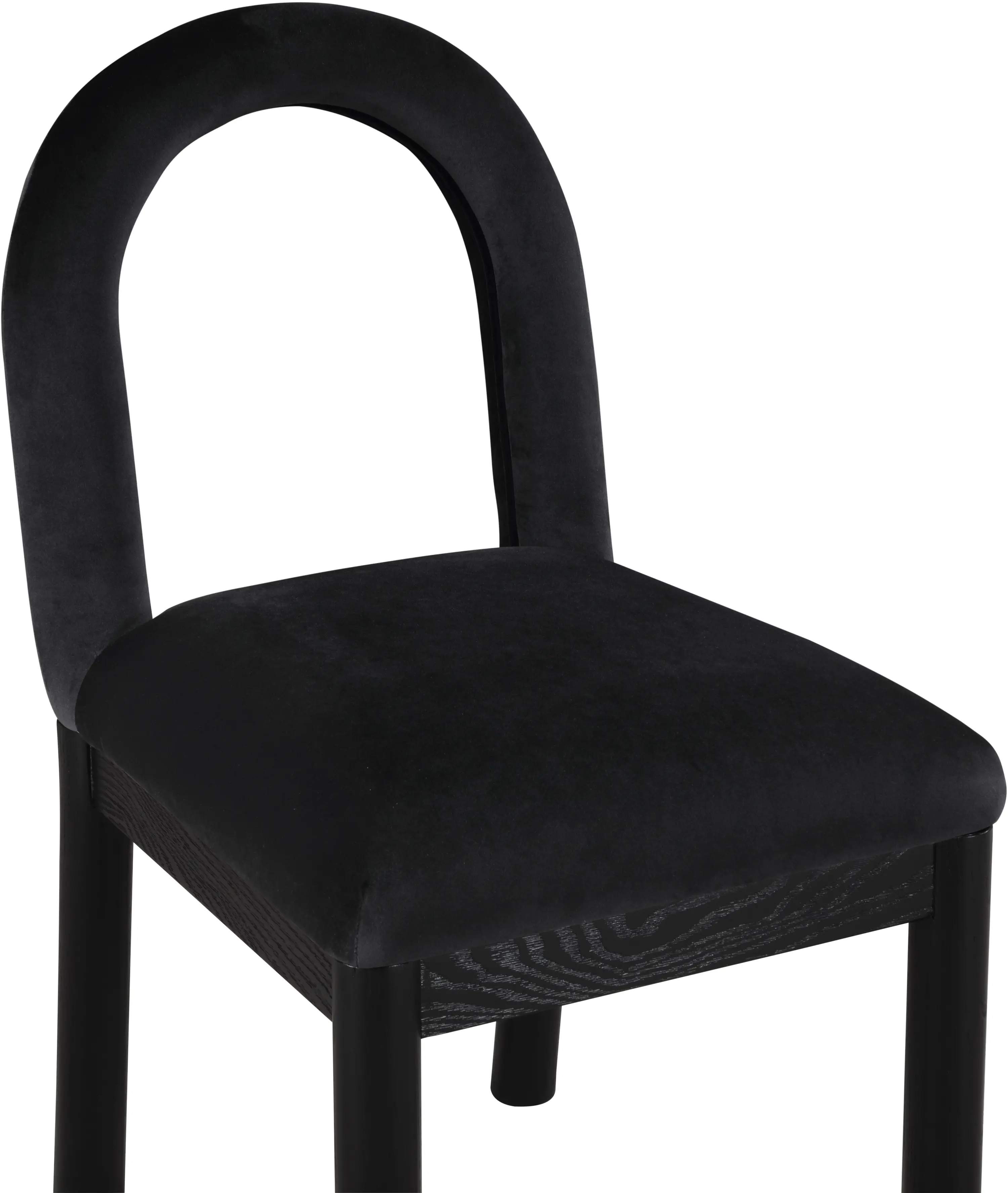 Conrad Black Velvet Upholstered Dining Chair-7