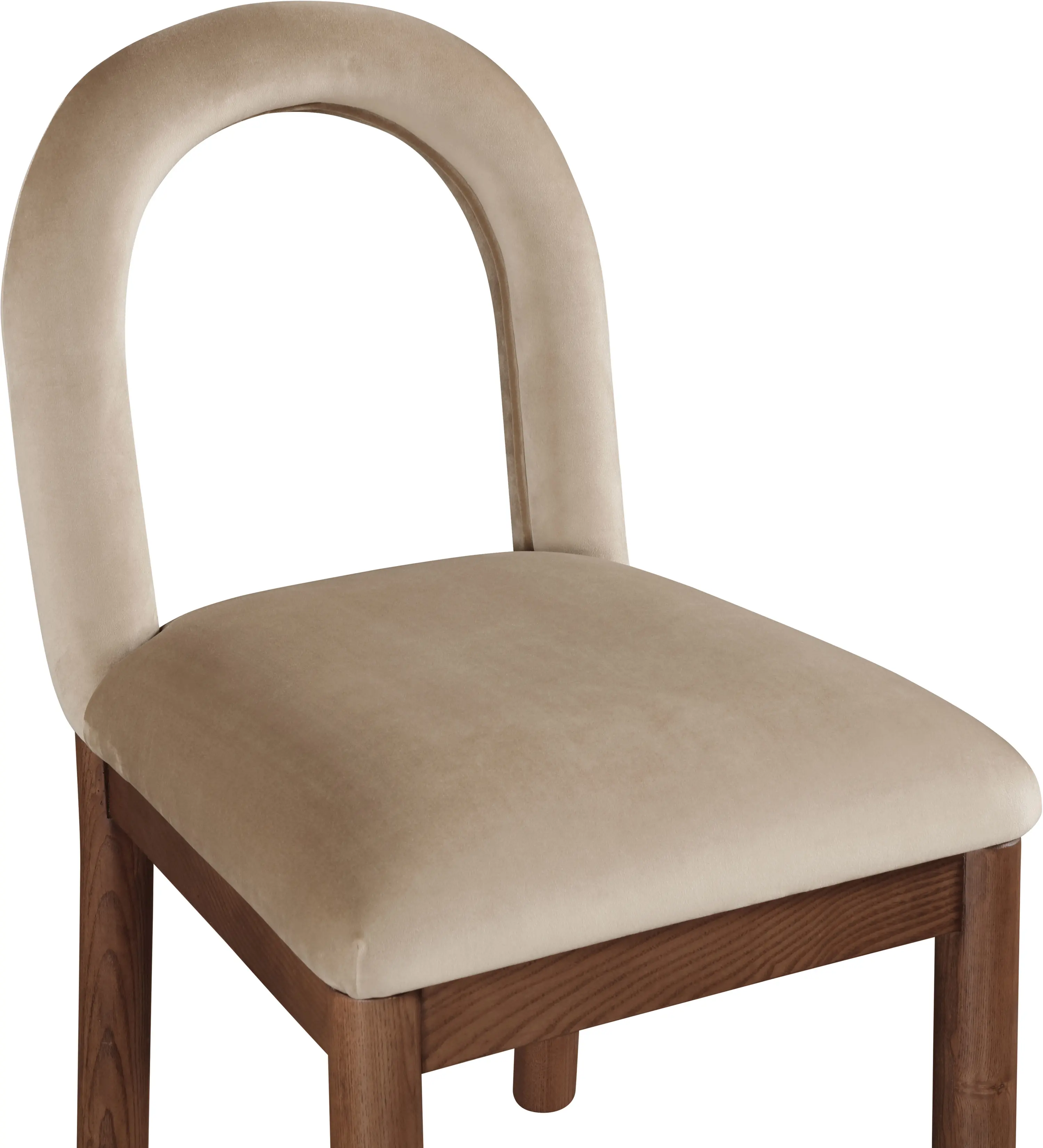 Conrad Beige Velvet Upholstered Dining Chair-8