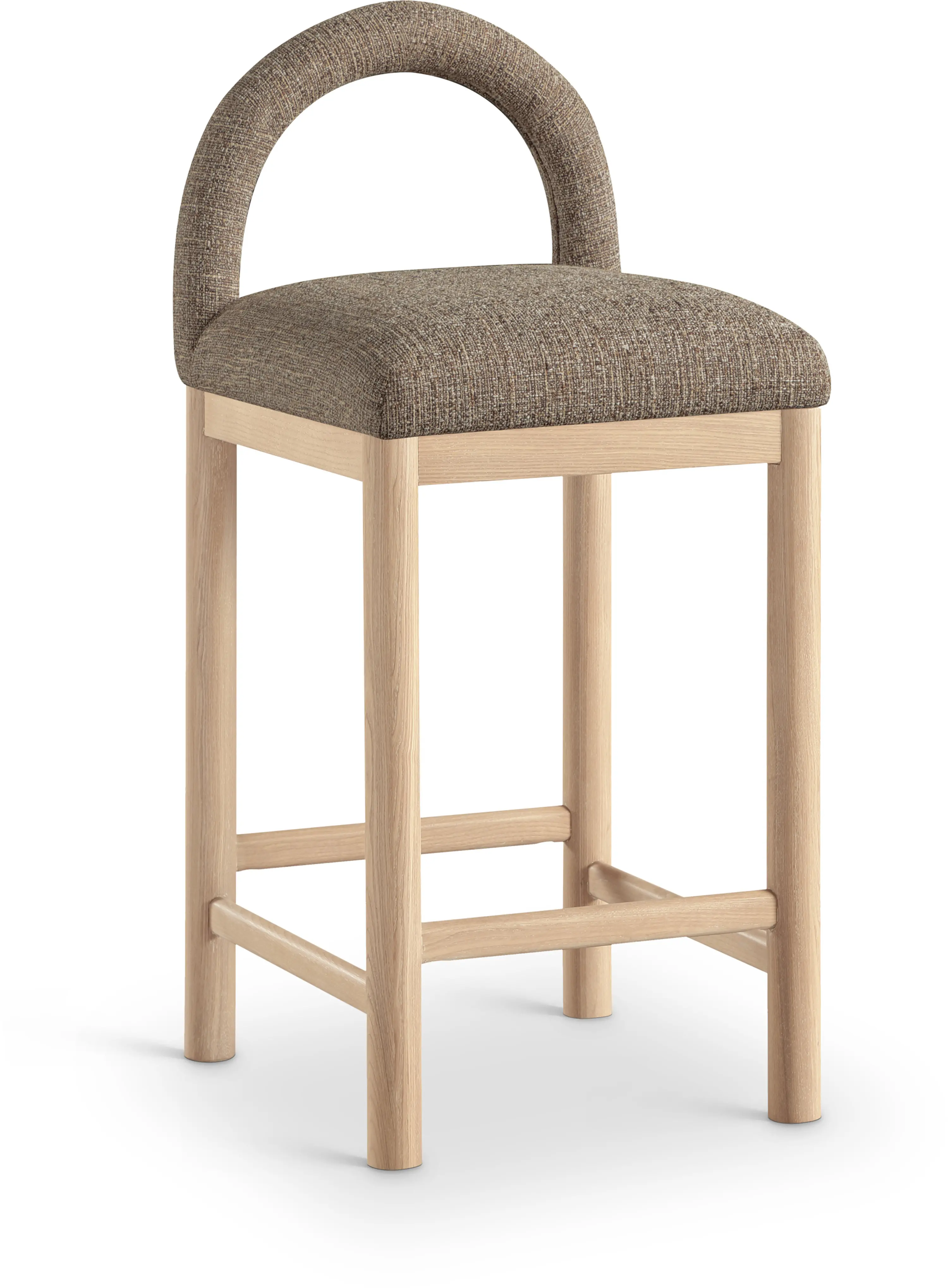 Conrad Brown Upholstered Counter Stool-1