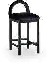 Conrad Black Velvet Upholstered Counter Stool