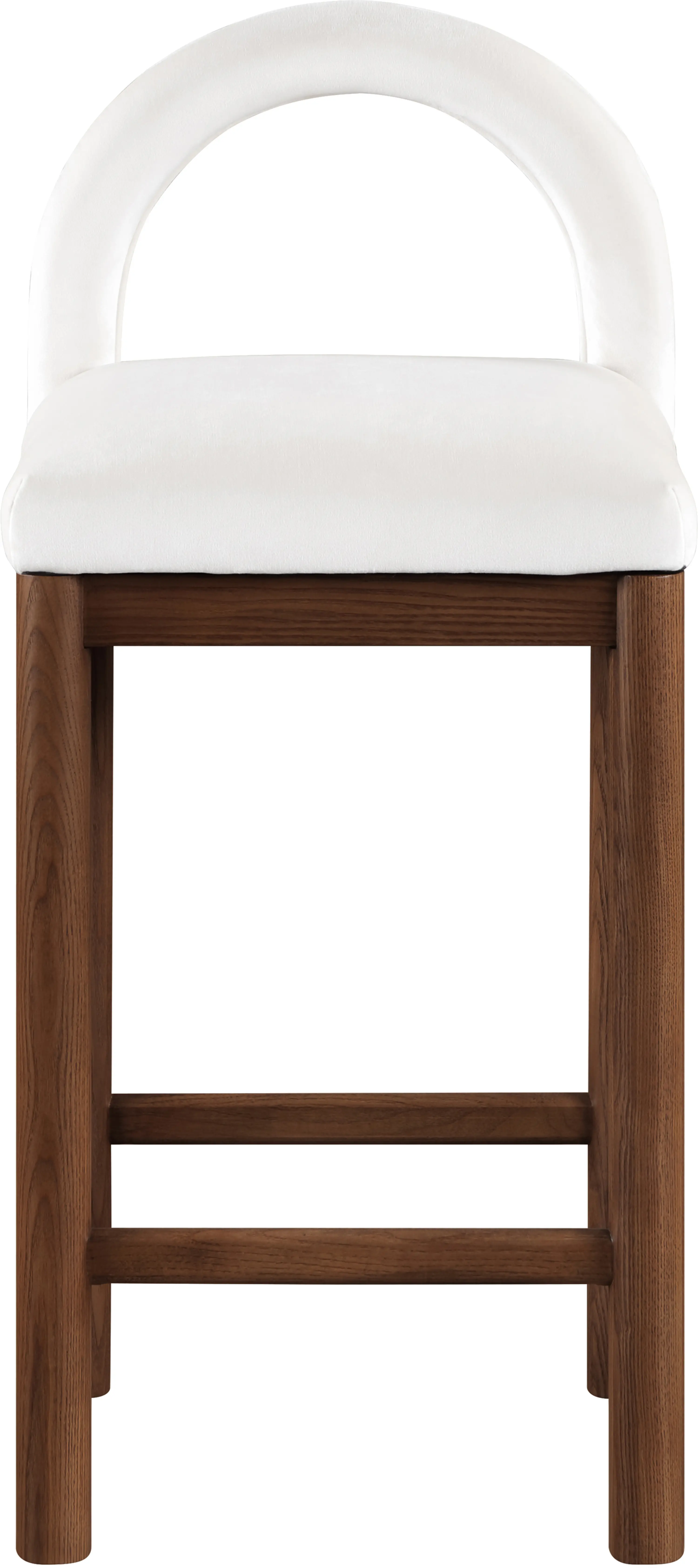 Conrad Cream Velvet Upholstered Counter Stool-4