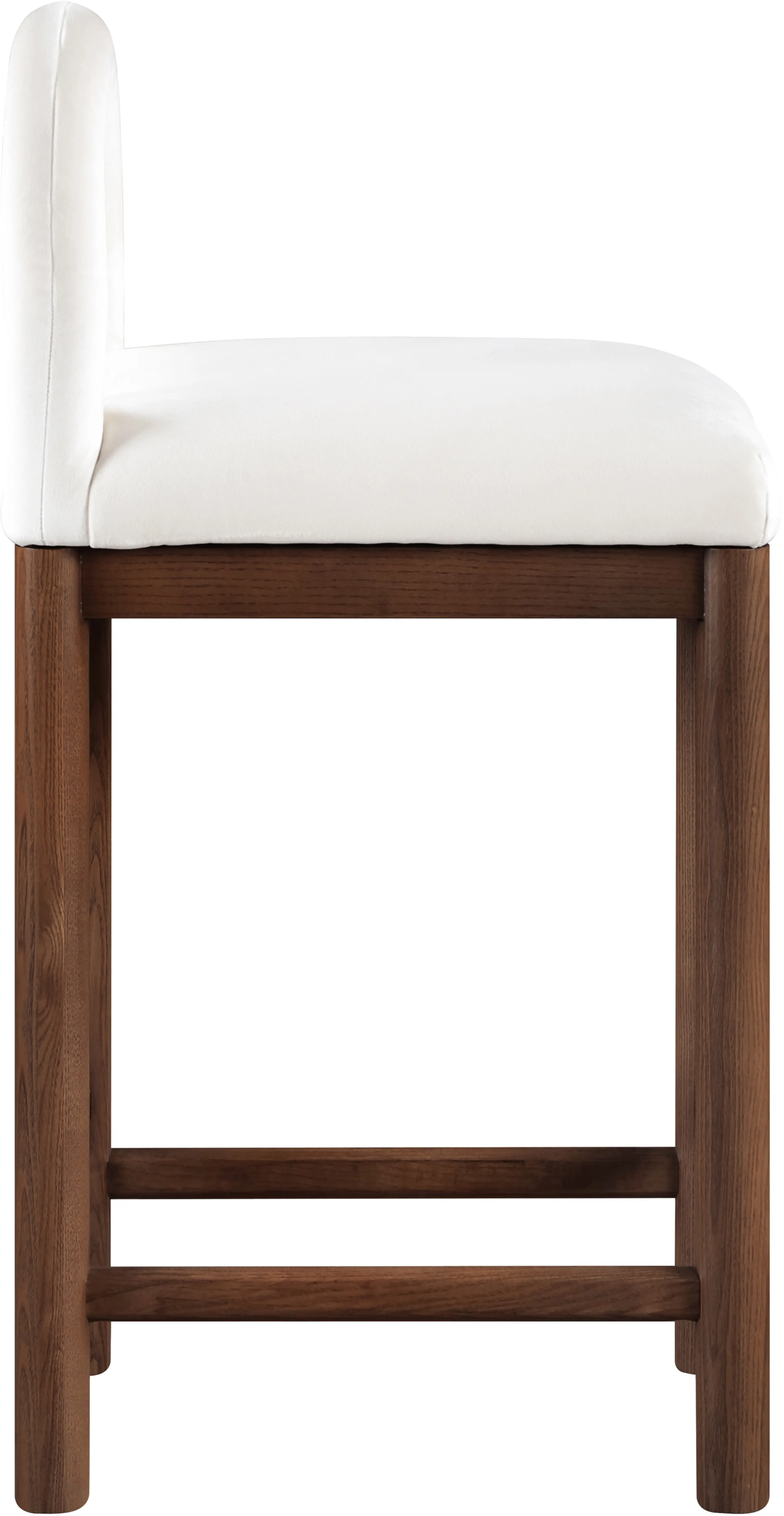 Conrad Cream Velvet Upholstered Counter Stool-5
