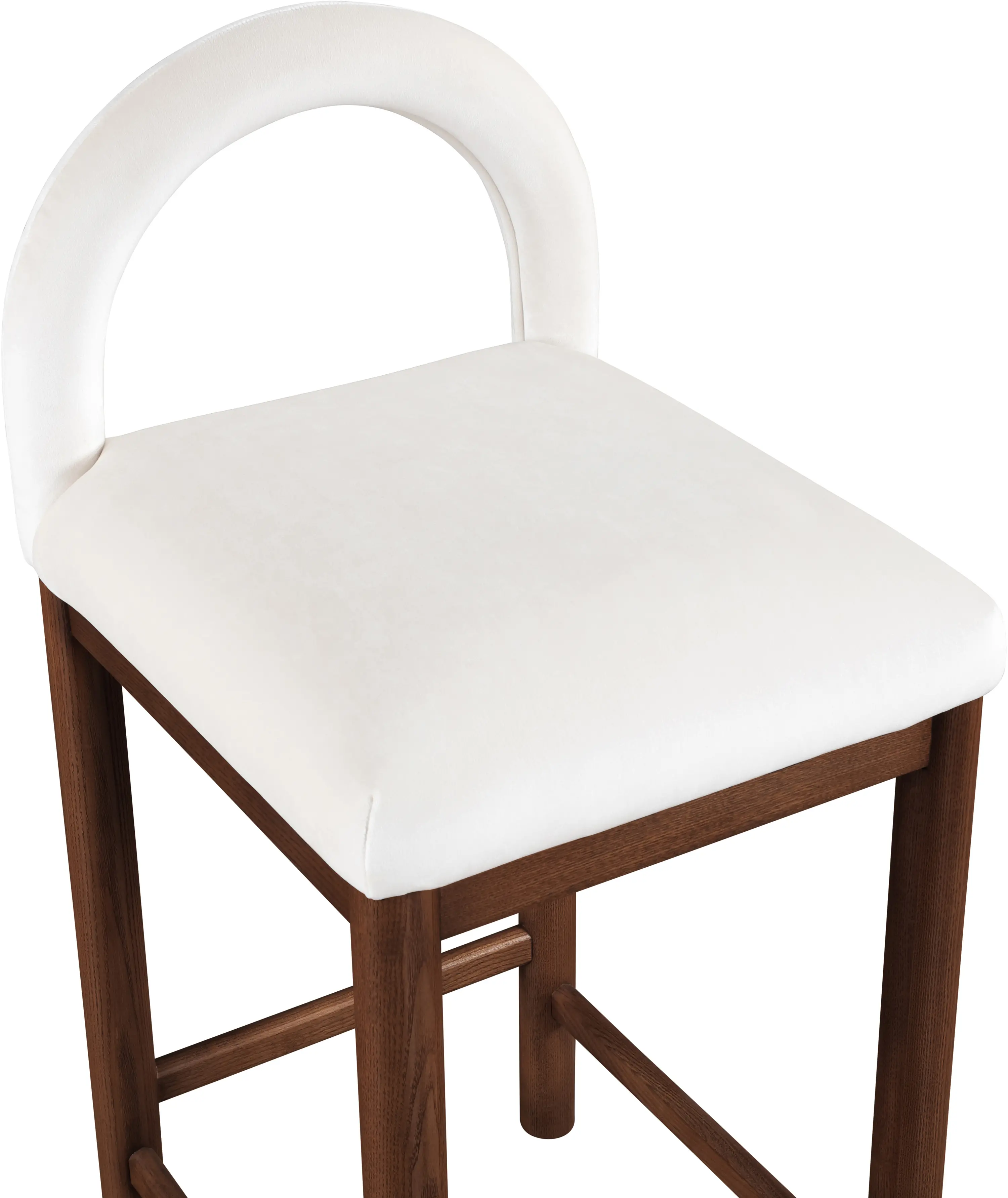 Conrad Cream Velvet Upholstered Counter Stool-7