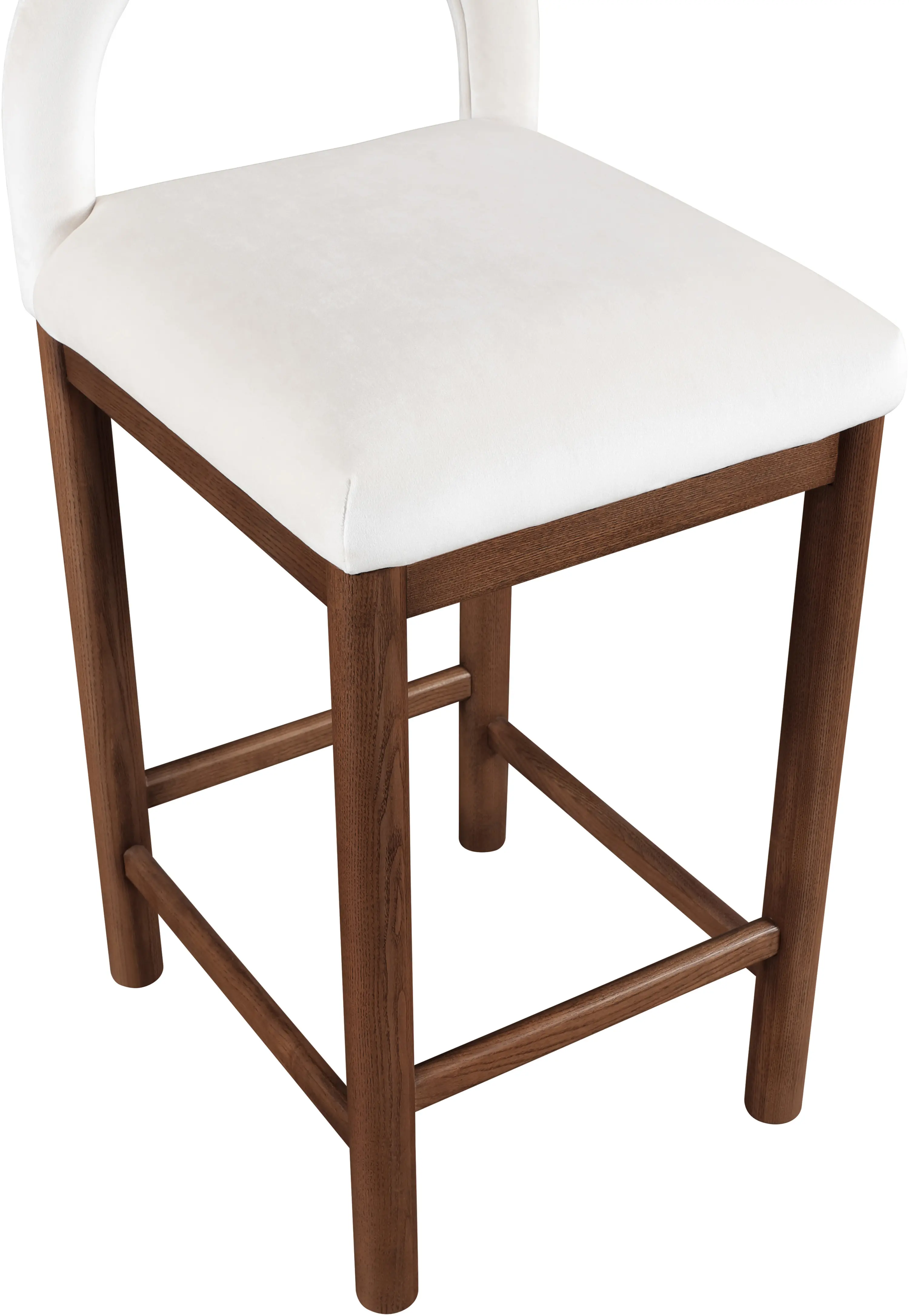 Conrad Cream Velvet Upholstered Counter Stool-8