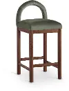 Conrad Green Velvet Upholstered Counter Stool
