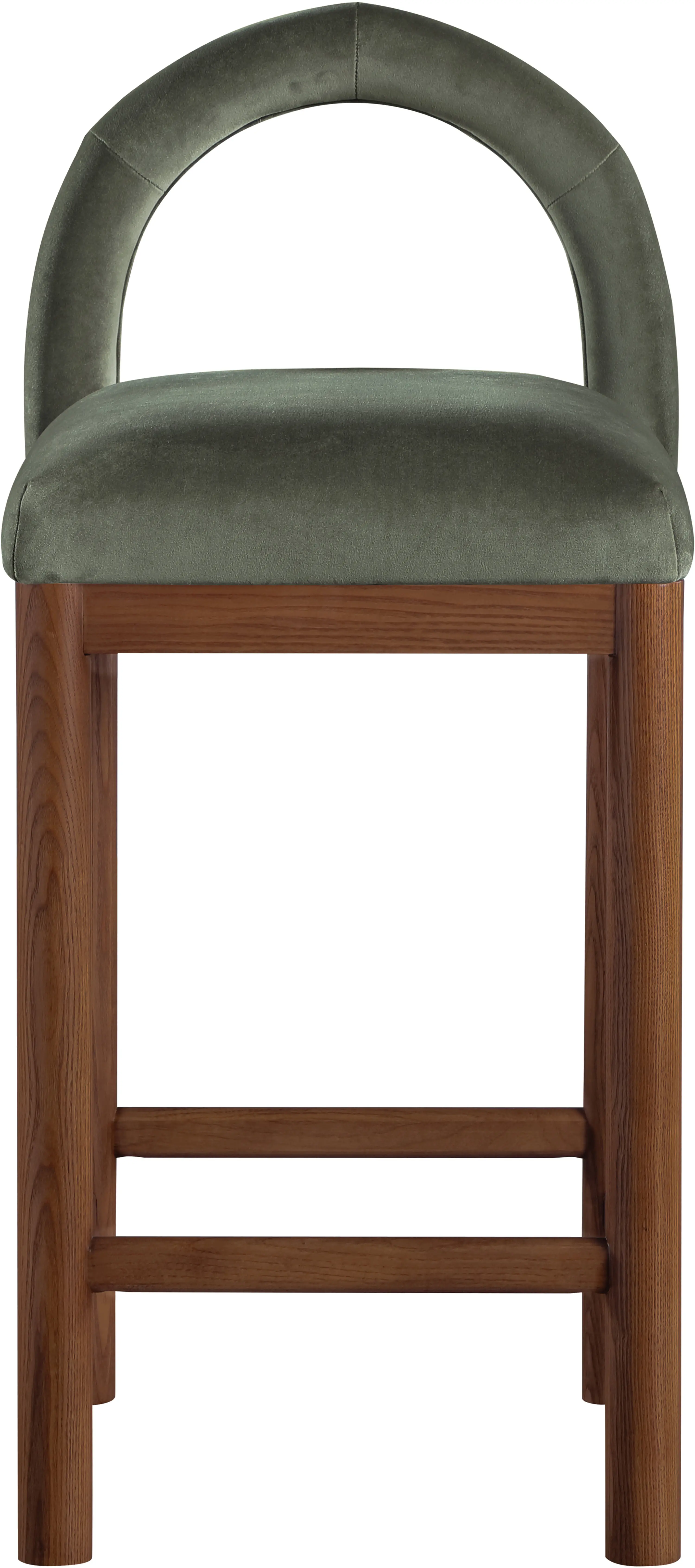 Conrad Green Velvet Upholstered Counter Stool-4
