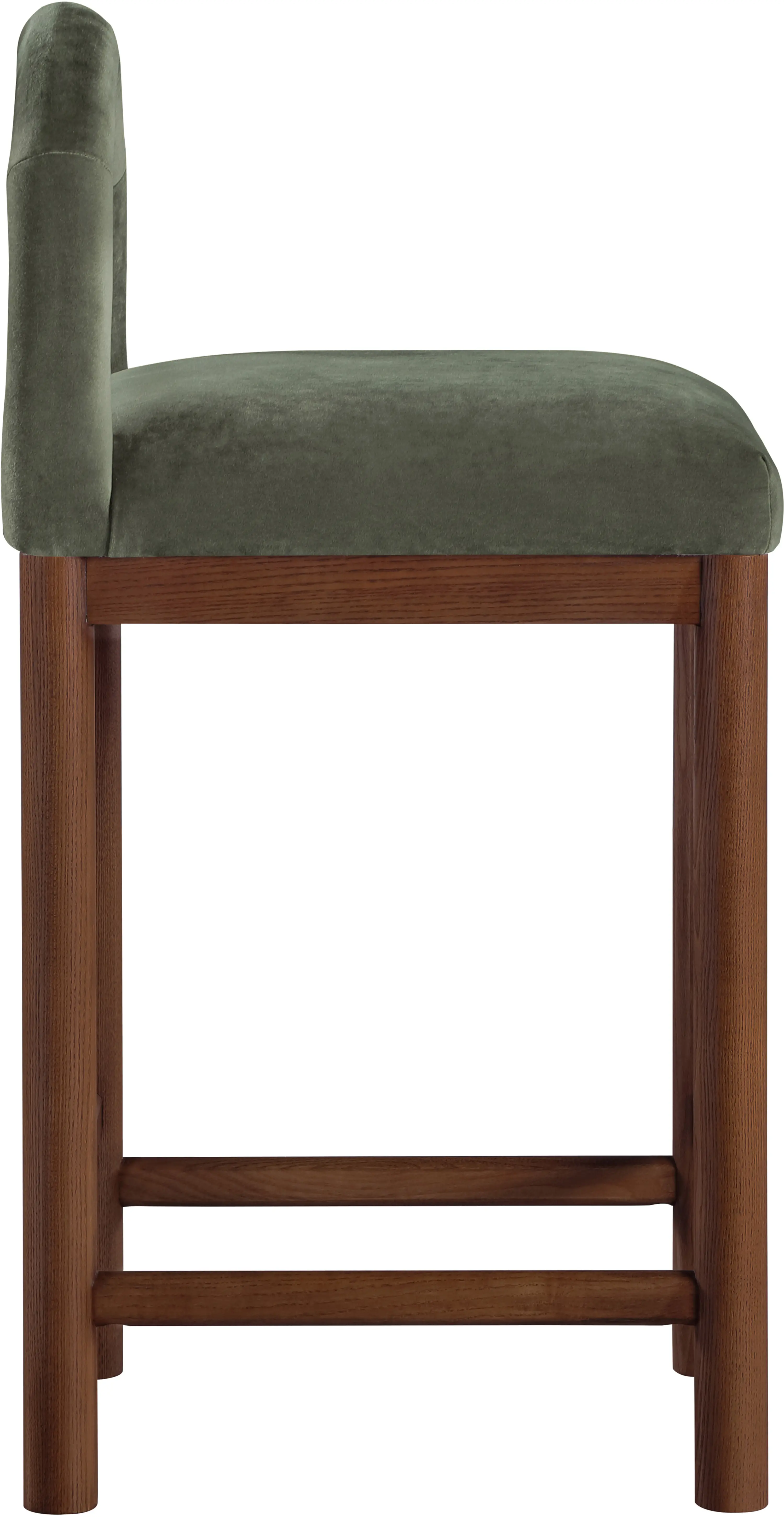 Conrad Green Velvet Upholstered Counter Stool-5