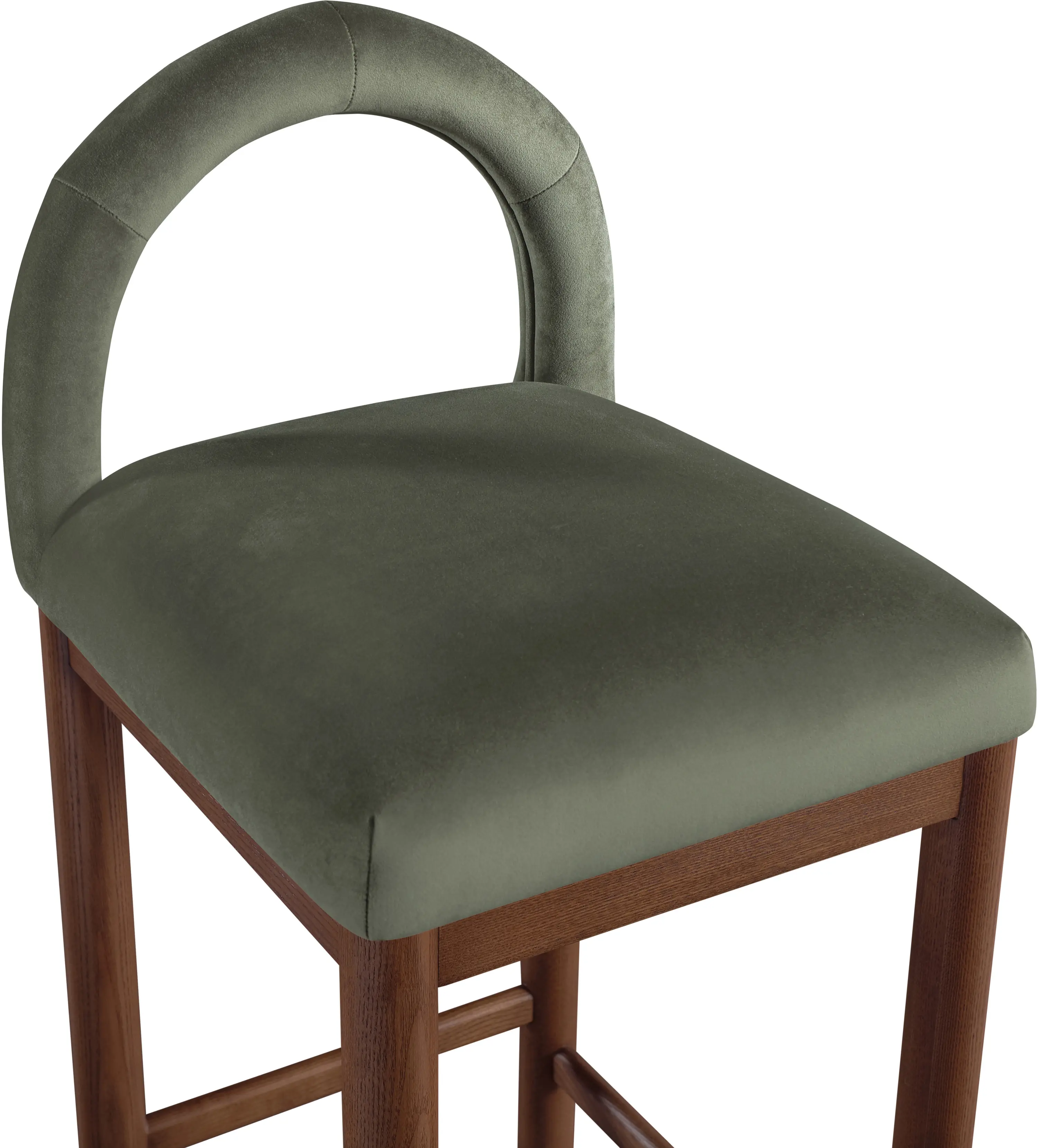 Conrad Green Velvet Upholstered Counter Stool-7