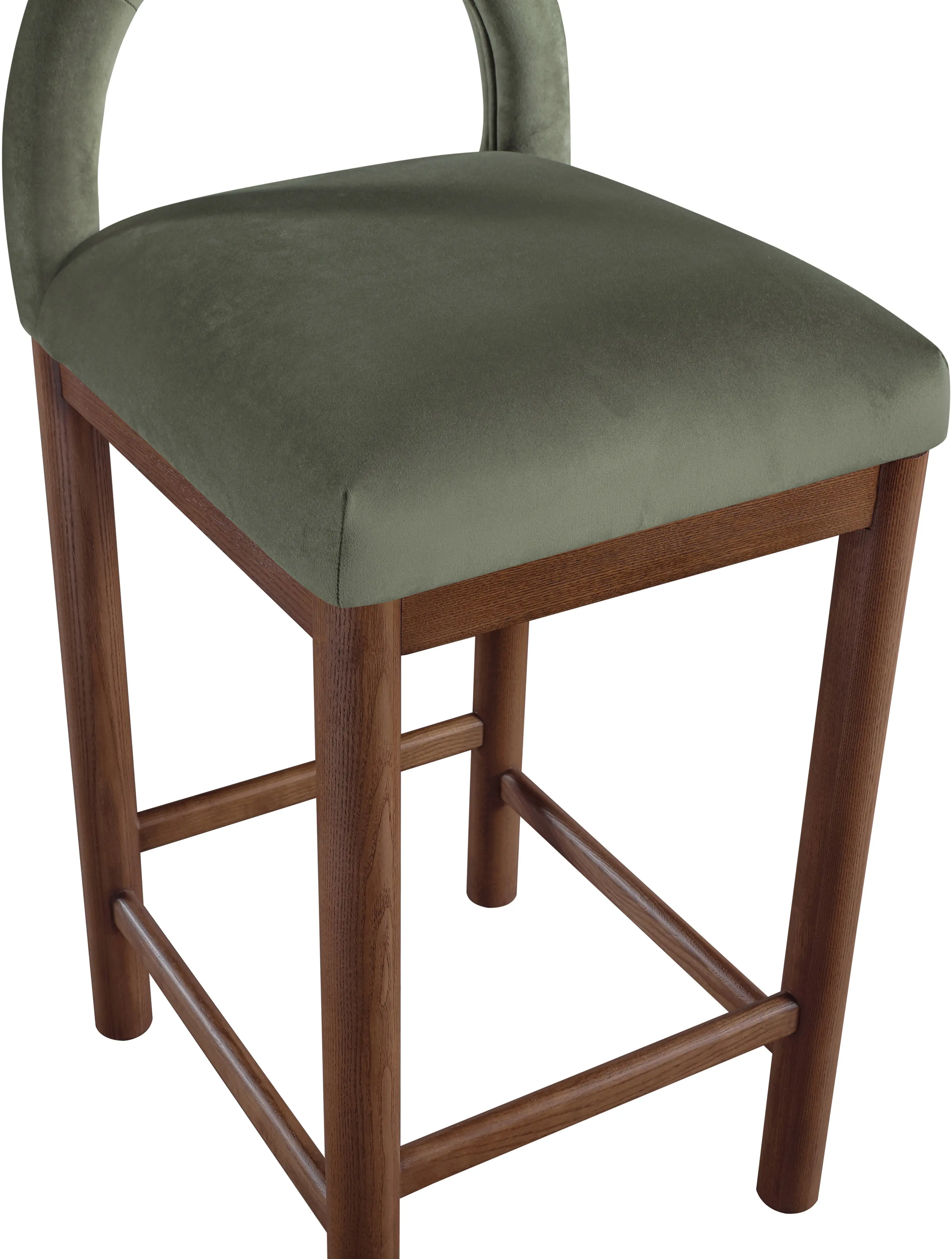 Conrad Green Velvet Upholstered Counter Stool-8