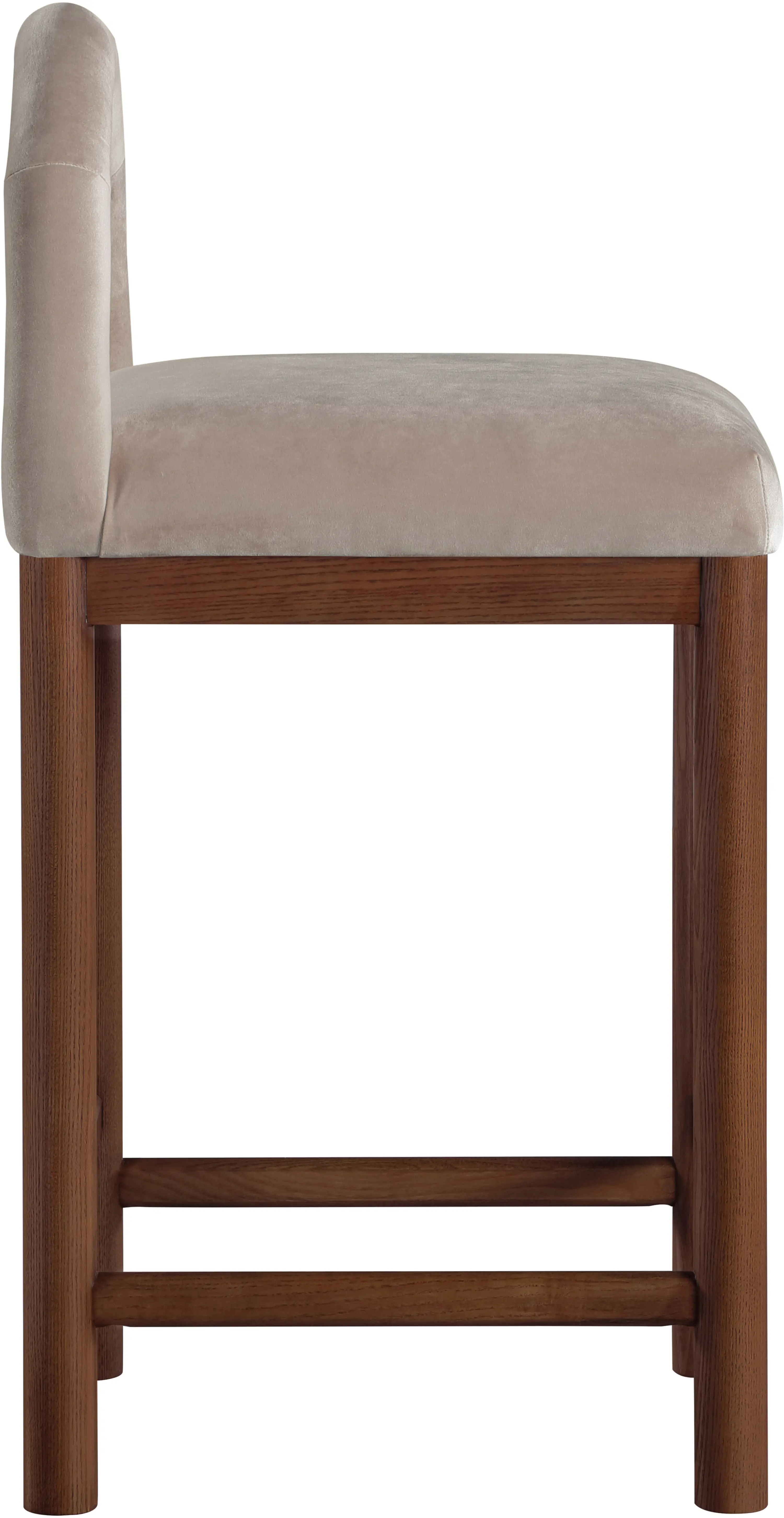 Conrad Taupe Velvet Upholstered Counter Stool-5