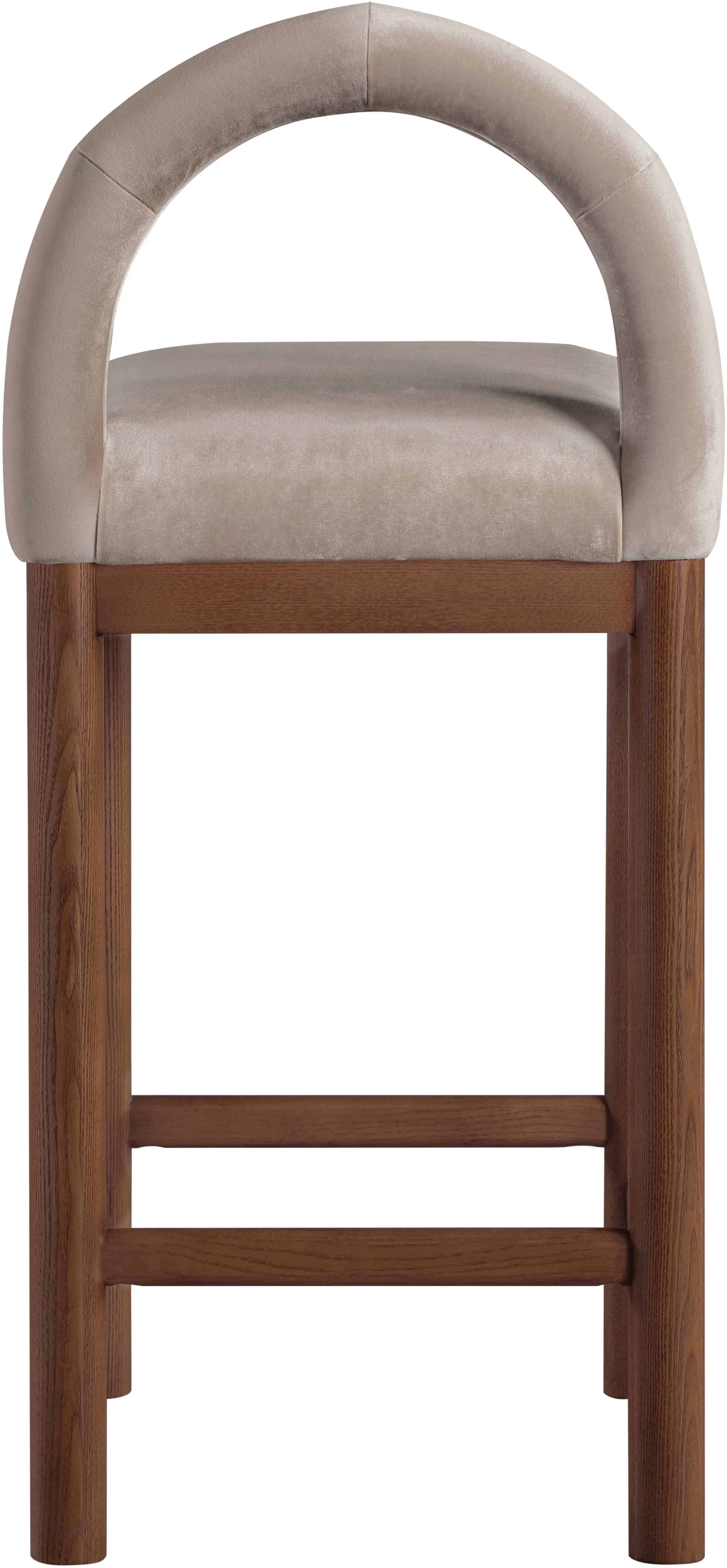 Conrad Taupe Velvet Upholstered Counter Stool-6