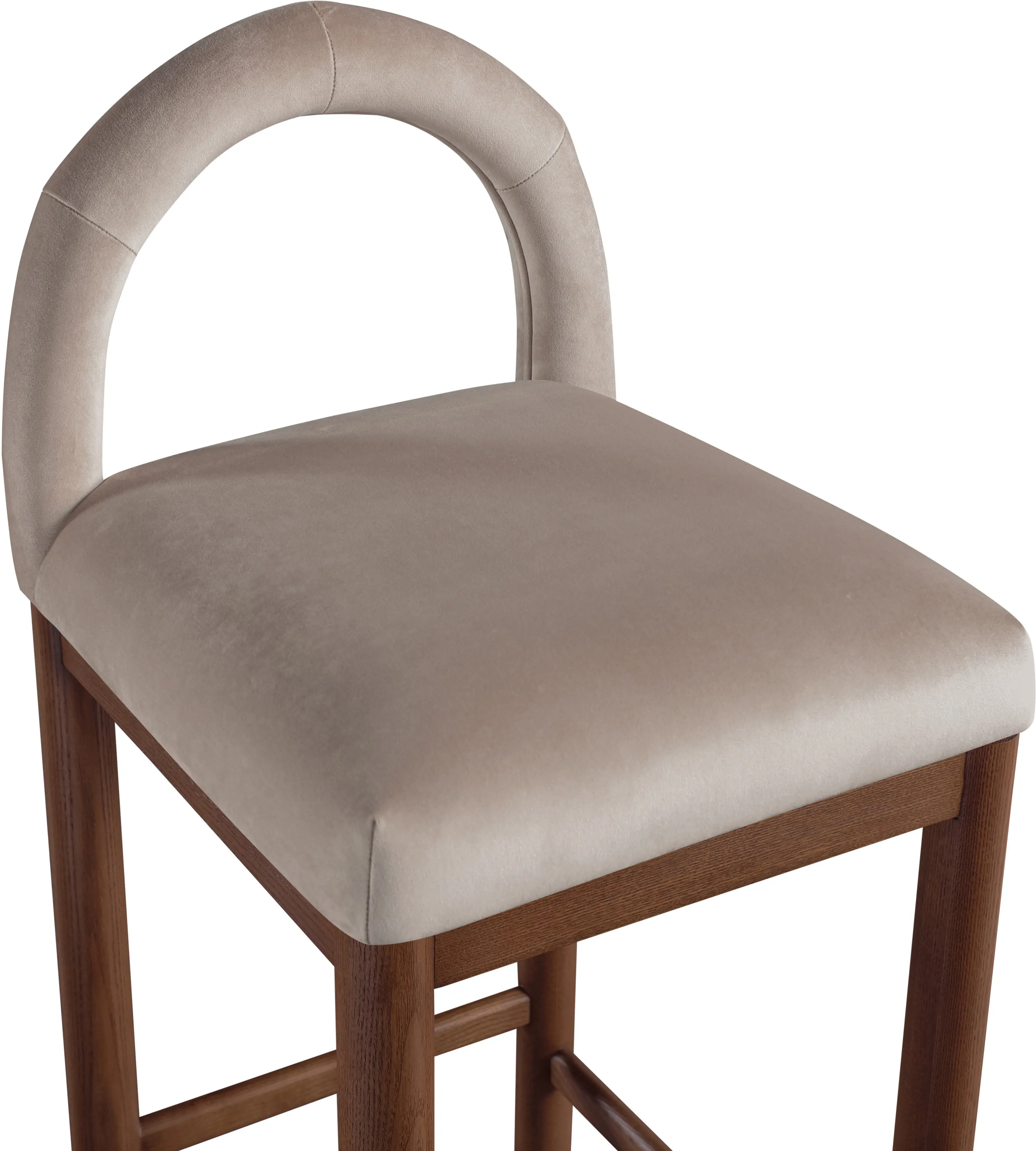 Conrad Taupe Velvet Upholstered Counter Stool-7