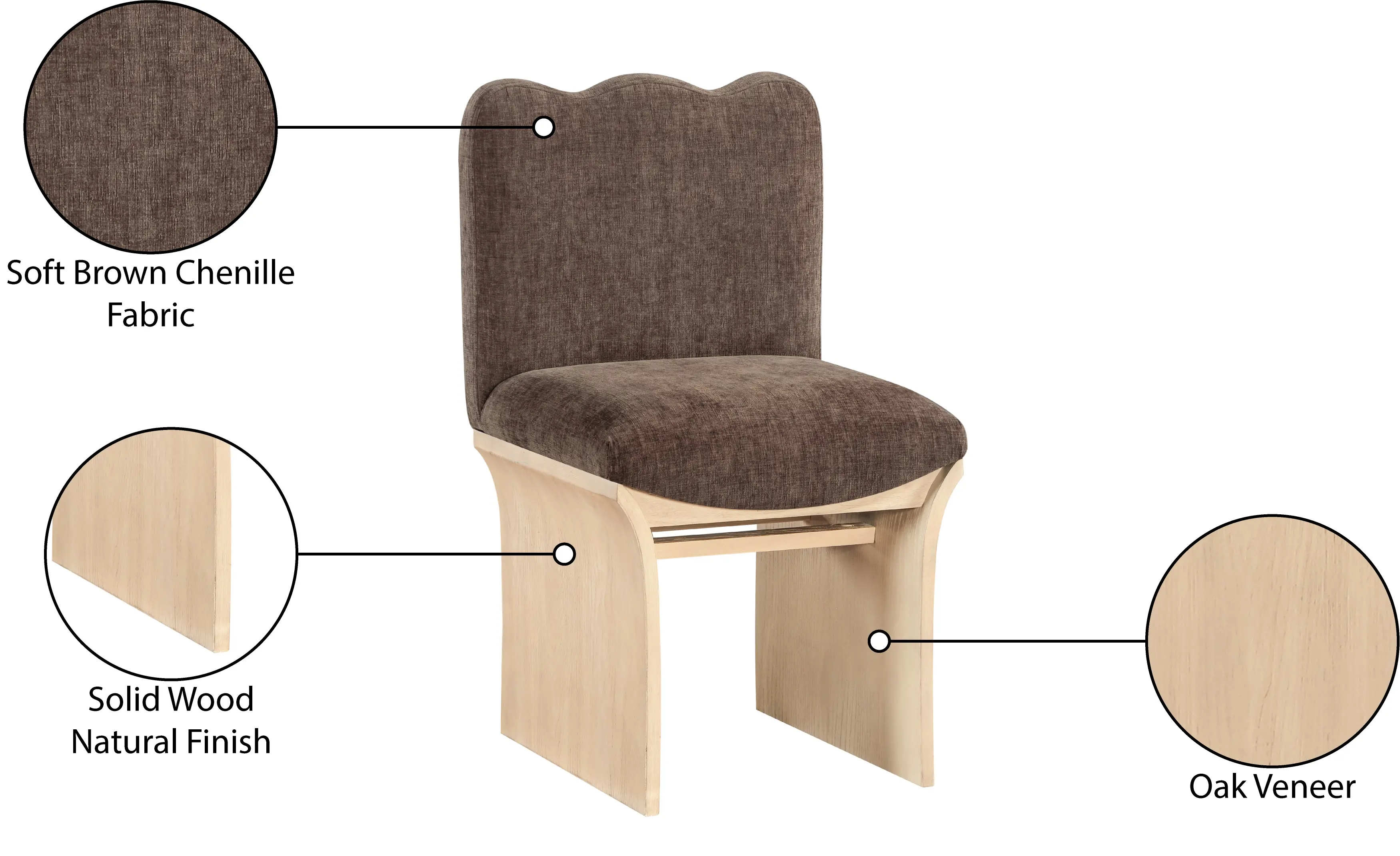 Shaw Brown Upholstered Dining Chair-9