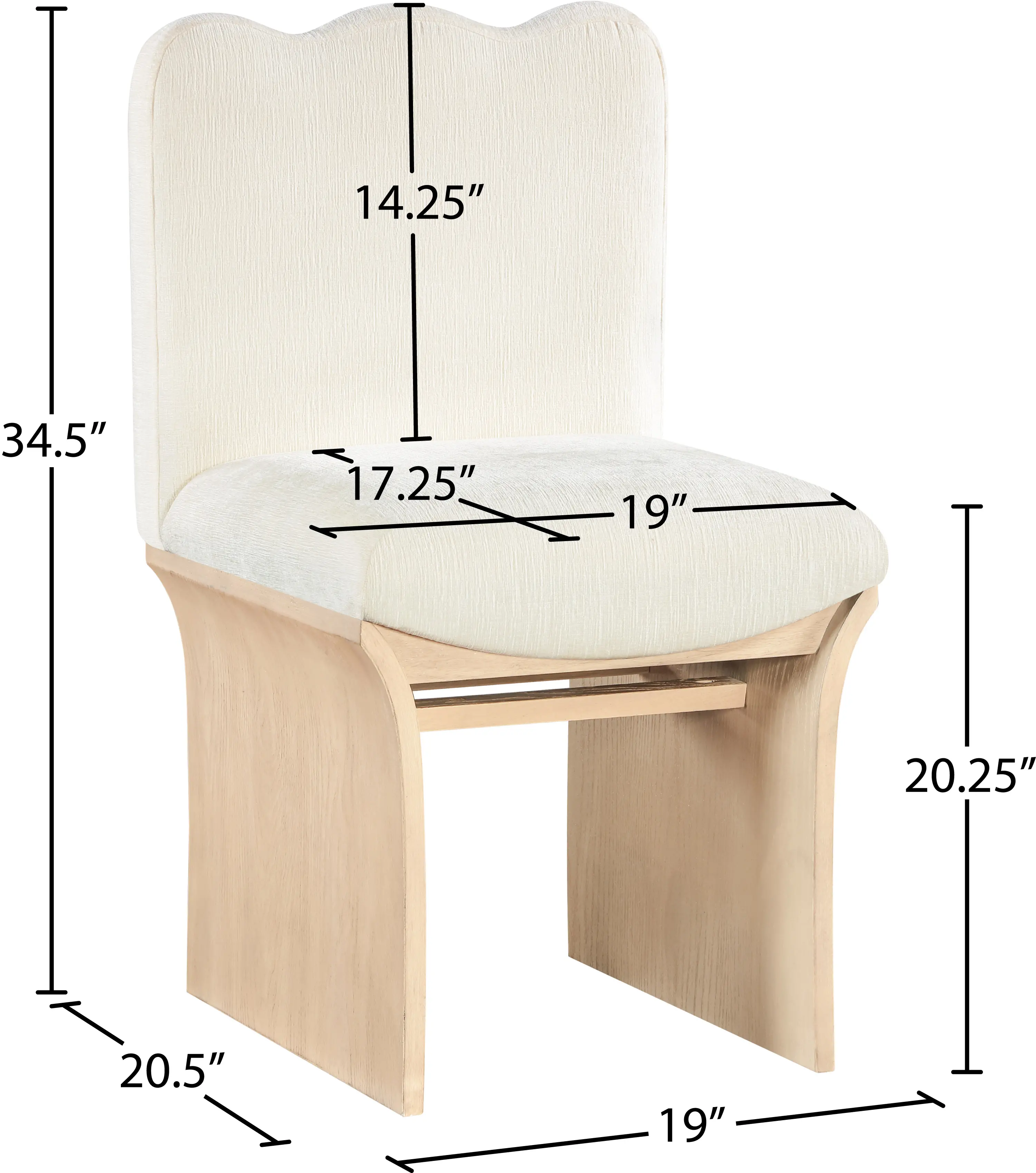 Shaw Cream Upholstered Dining Chair-3