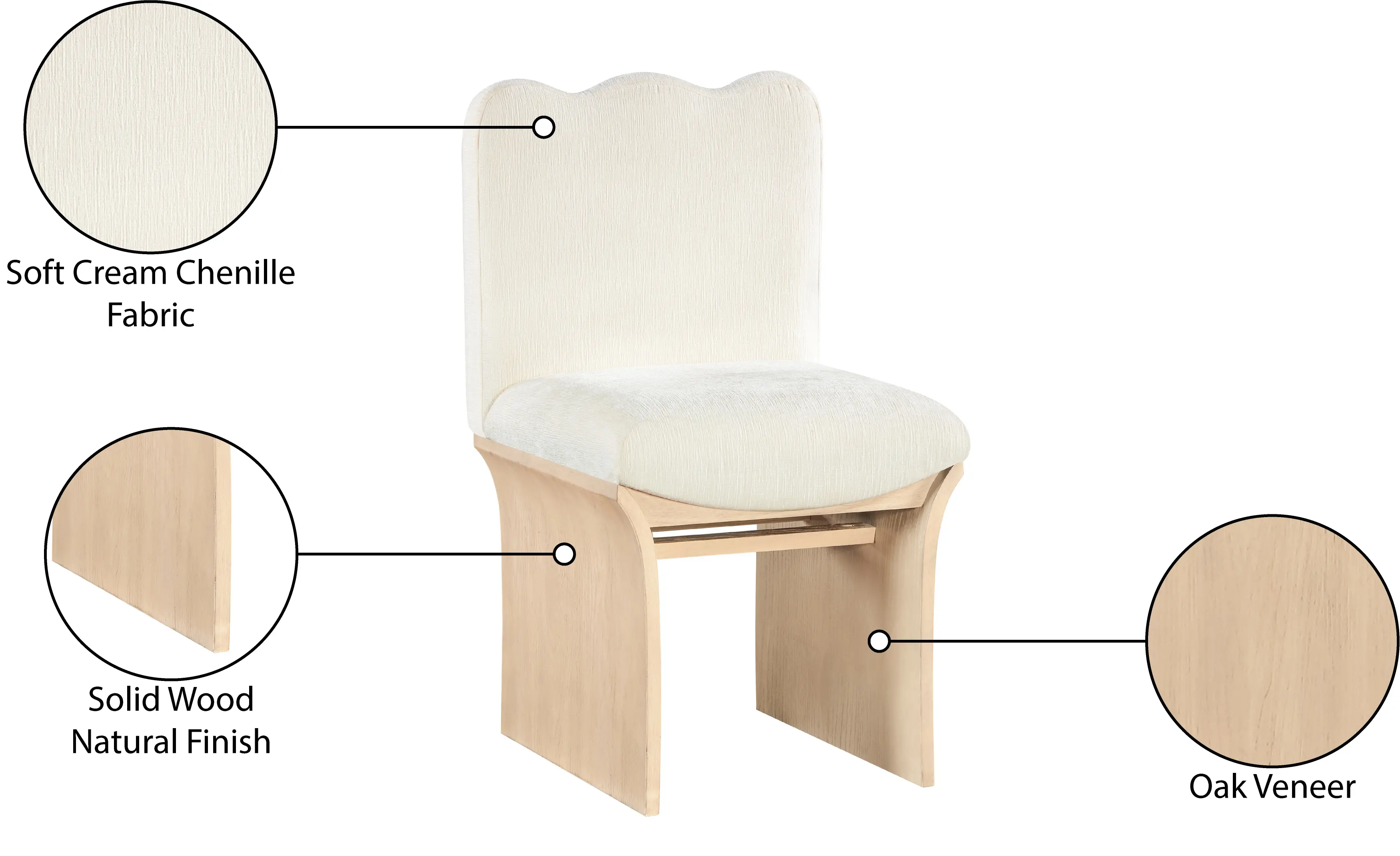 Shaw Cream Upholstered Dining Chair-9