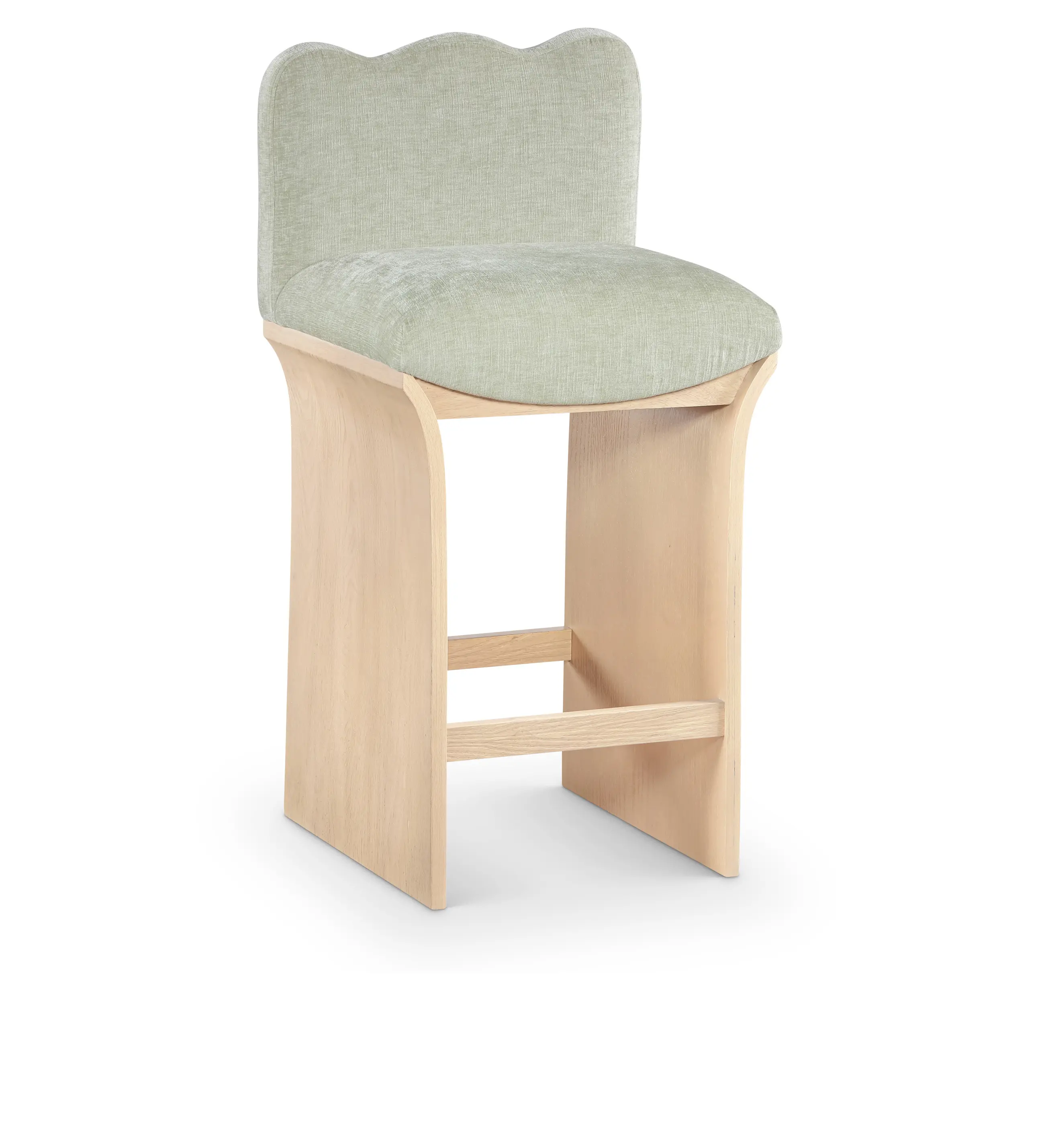 Shaw Mint Green Upholstered Counter Stool-1