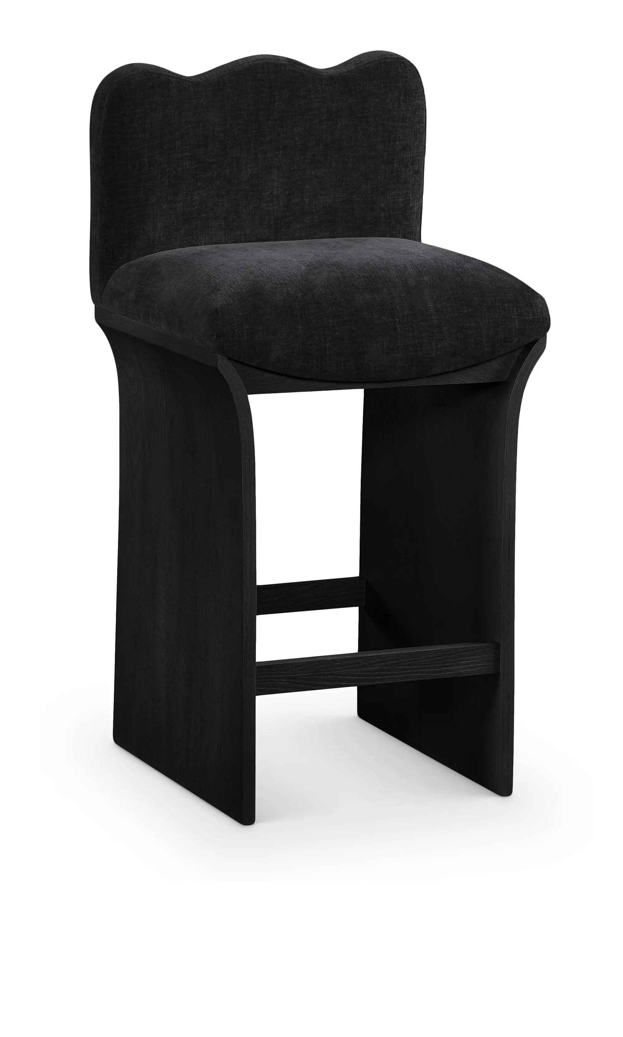 Shaw Black Upholstered Counter Stool-1
