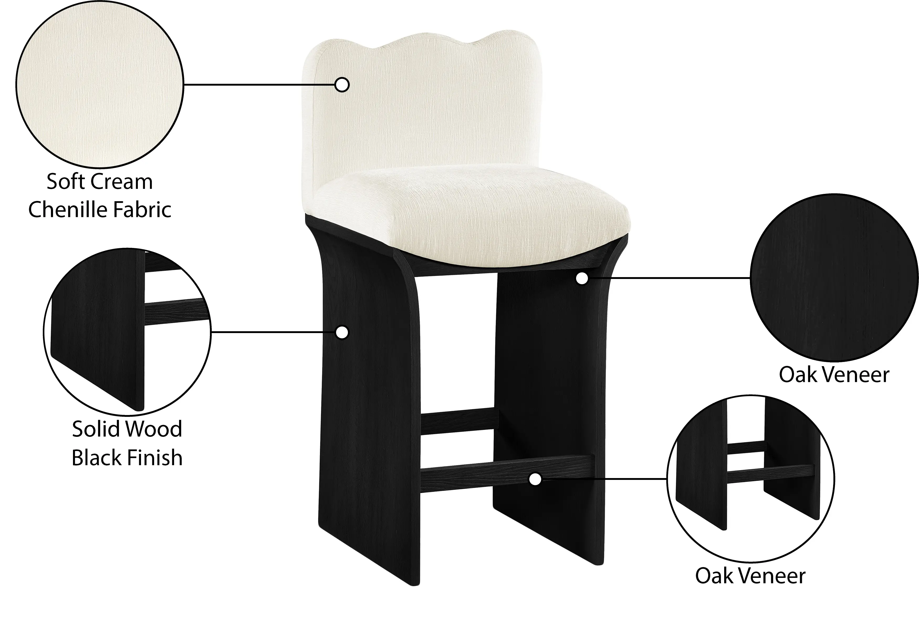 Shaw Cream Upholstered Counter Stool-9