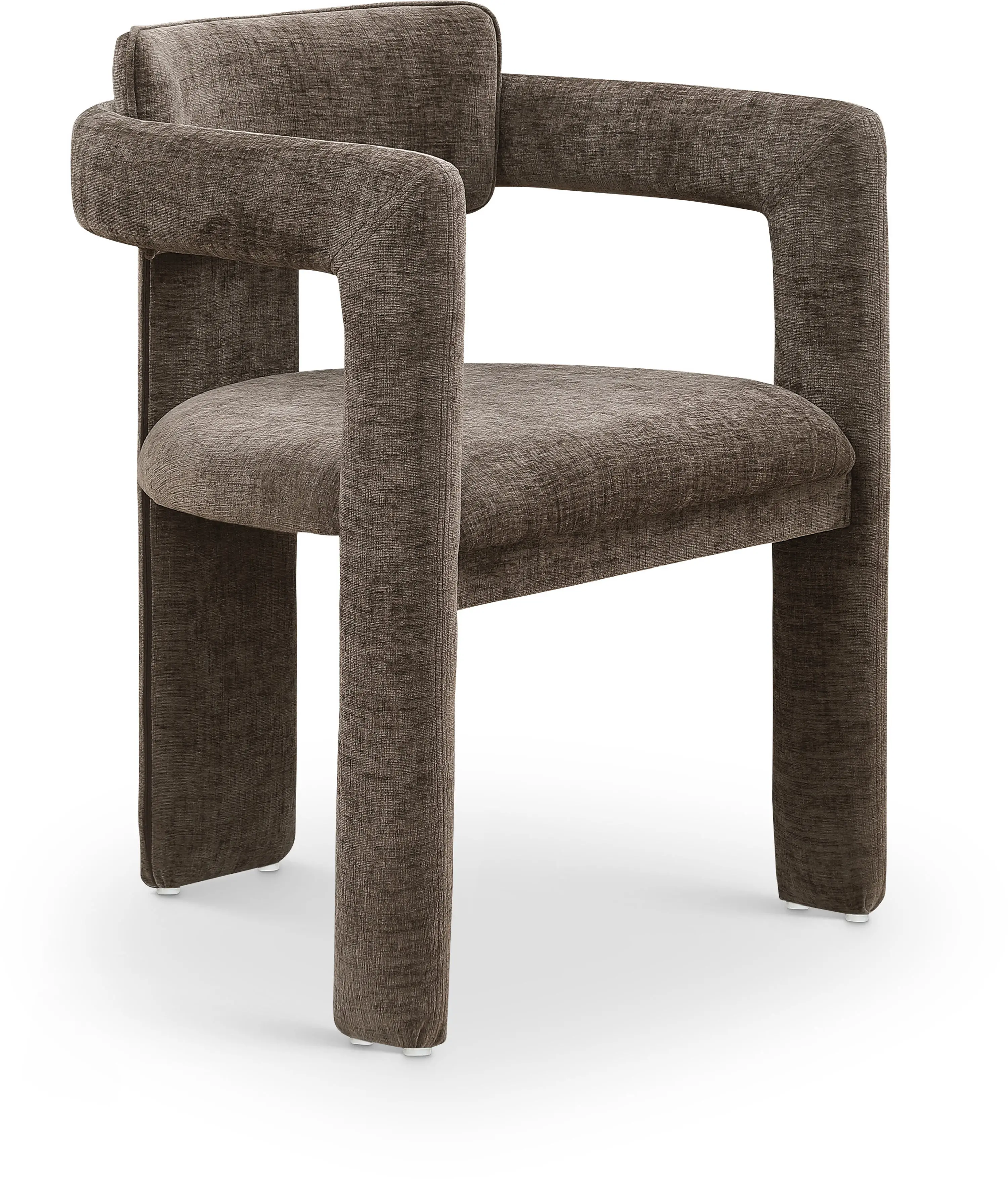 Brenda Brown Chenille Upholstered Dining Chair, Set of 2-1