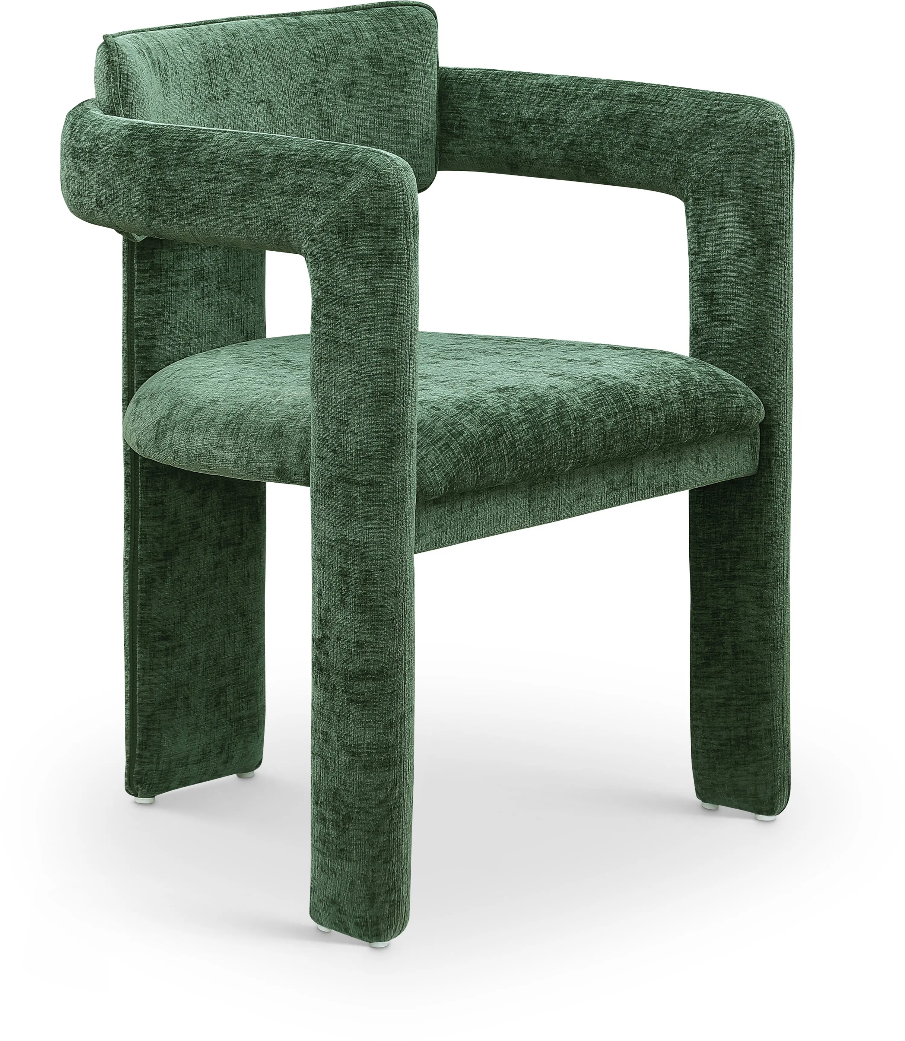Brenda Green Chenille Upholstered Dining Chair, Set of 2-1