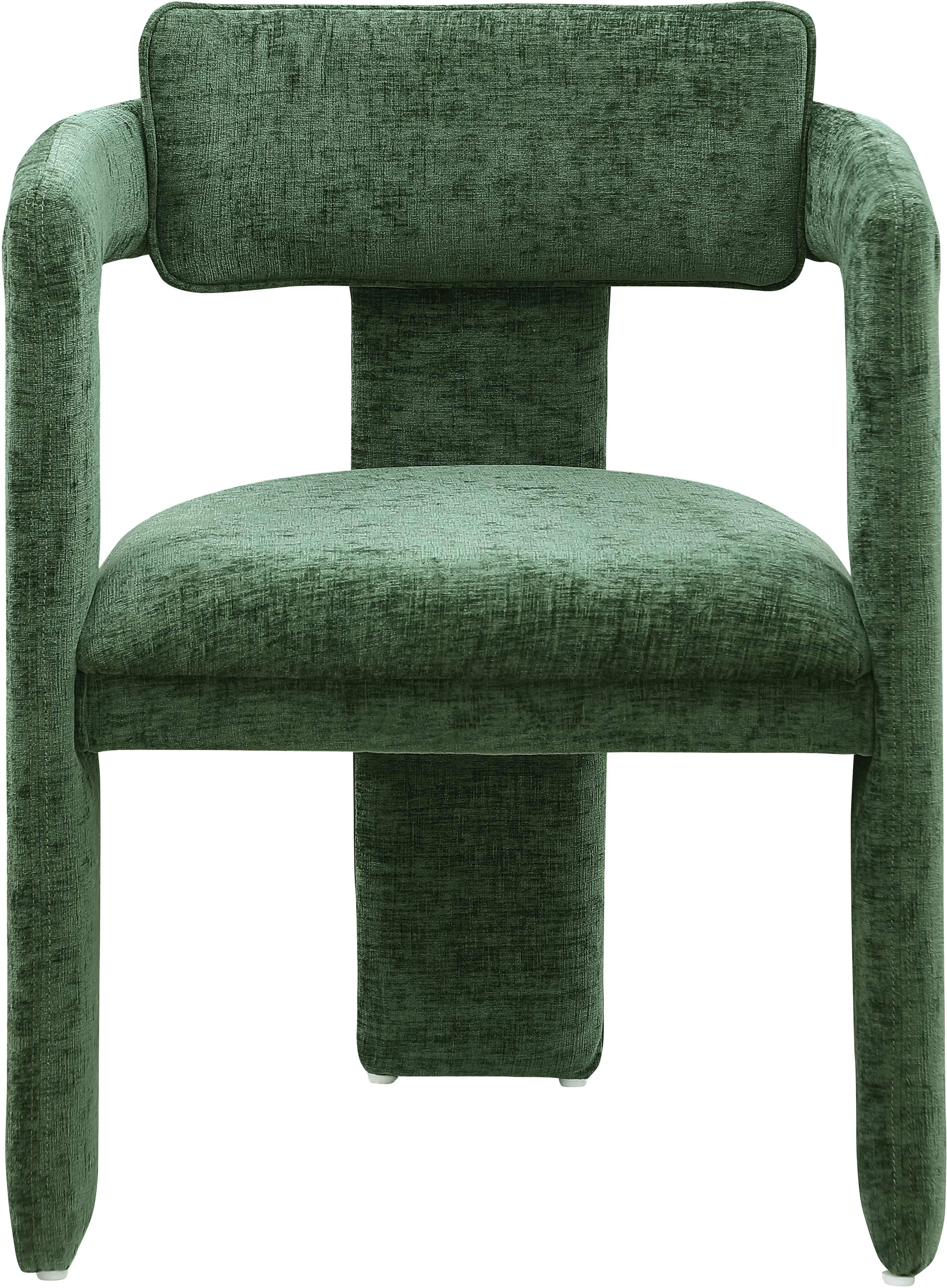 Brenda Green Chenille Upholstered Dining Chair, Set of 2-4