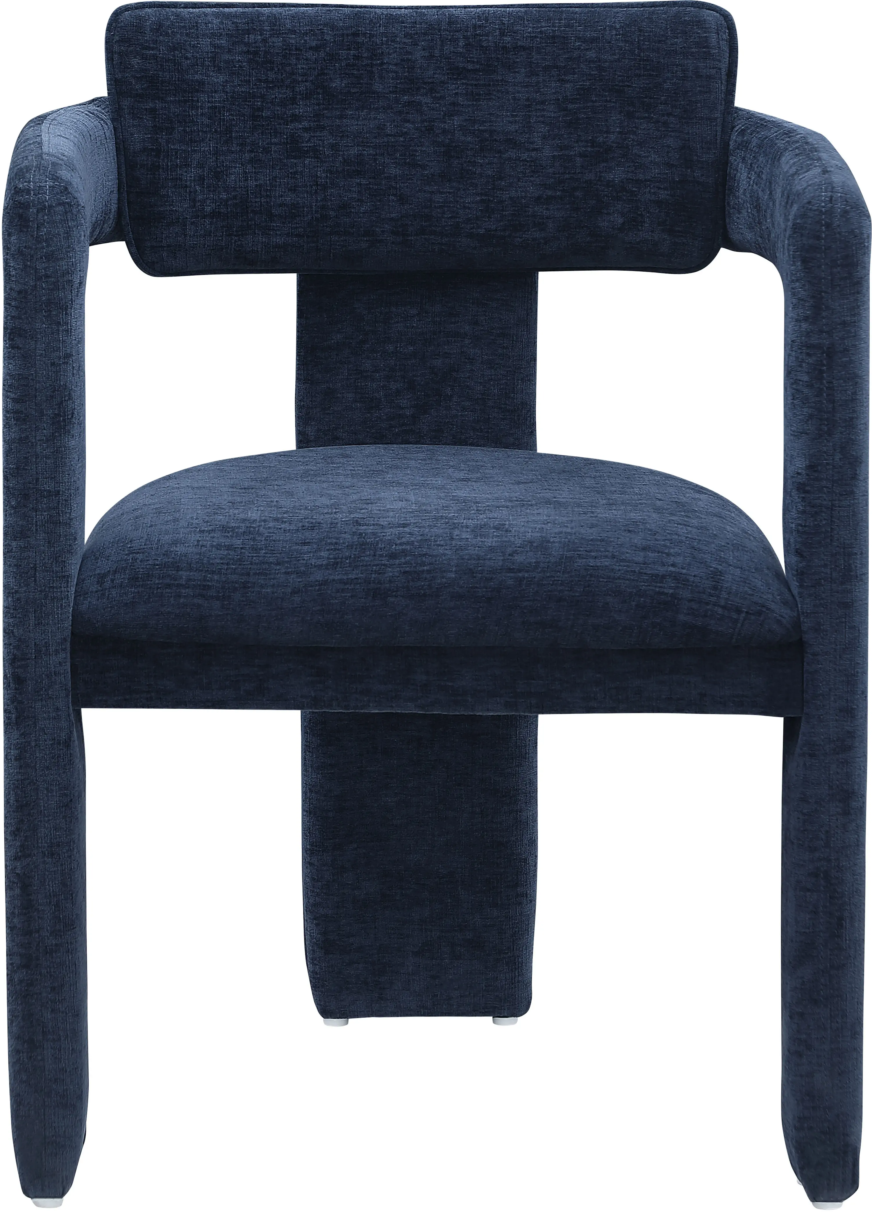 Brenda Navy Chenille Upholstered Dining Chair, Set of 2-4