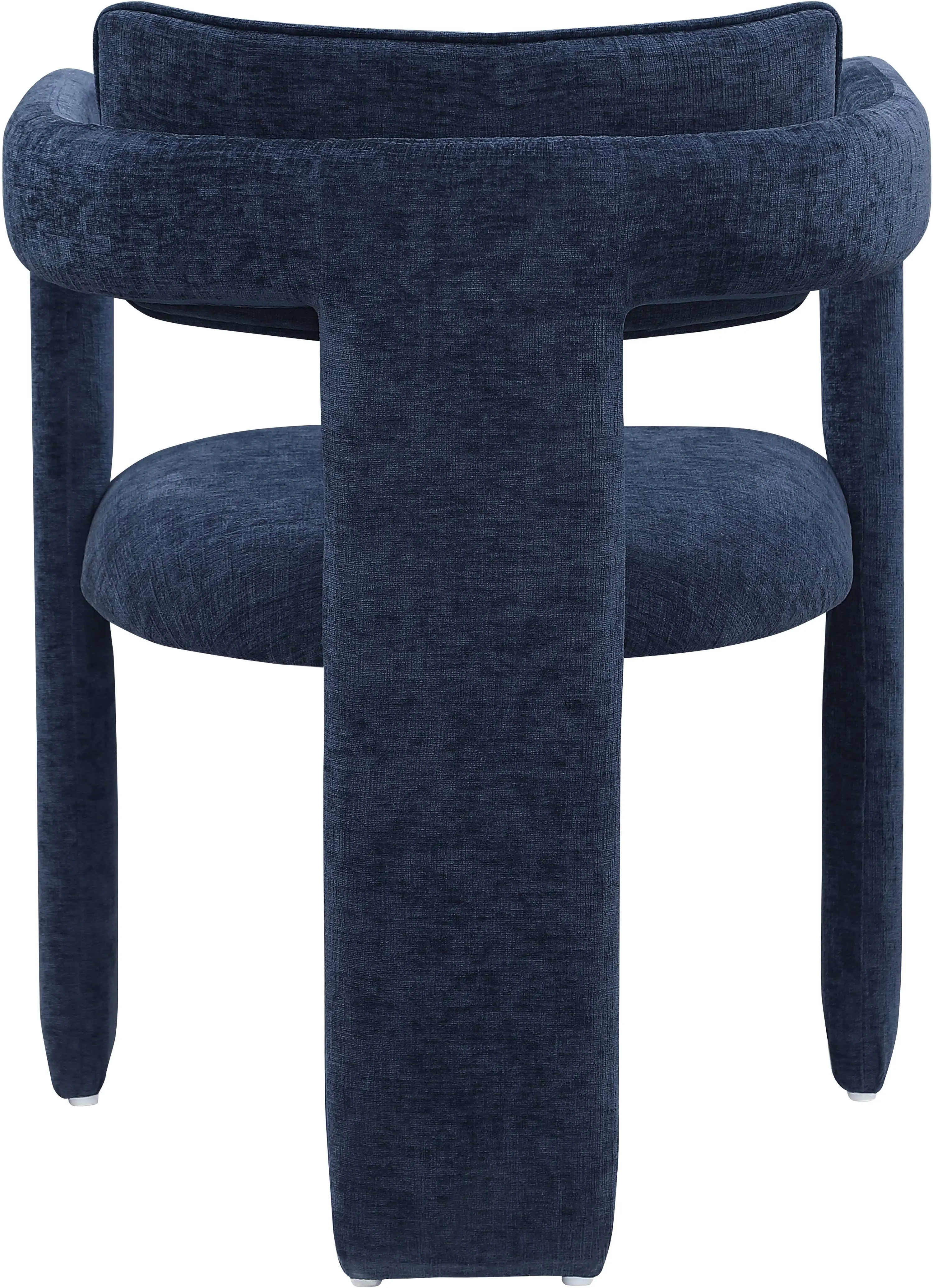 Brenda Navy Chenille Upholstered Dining Chair, Set of 2-6