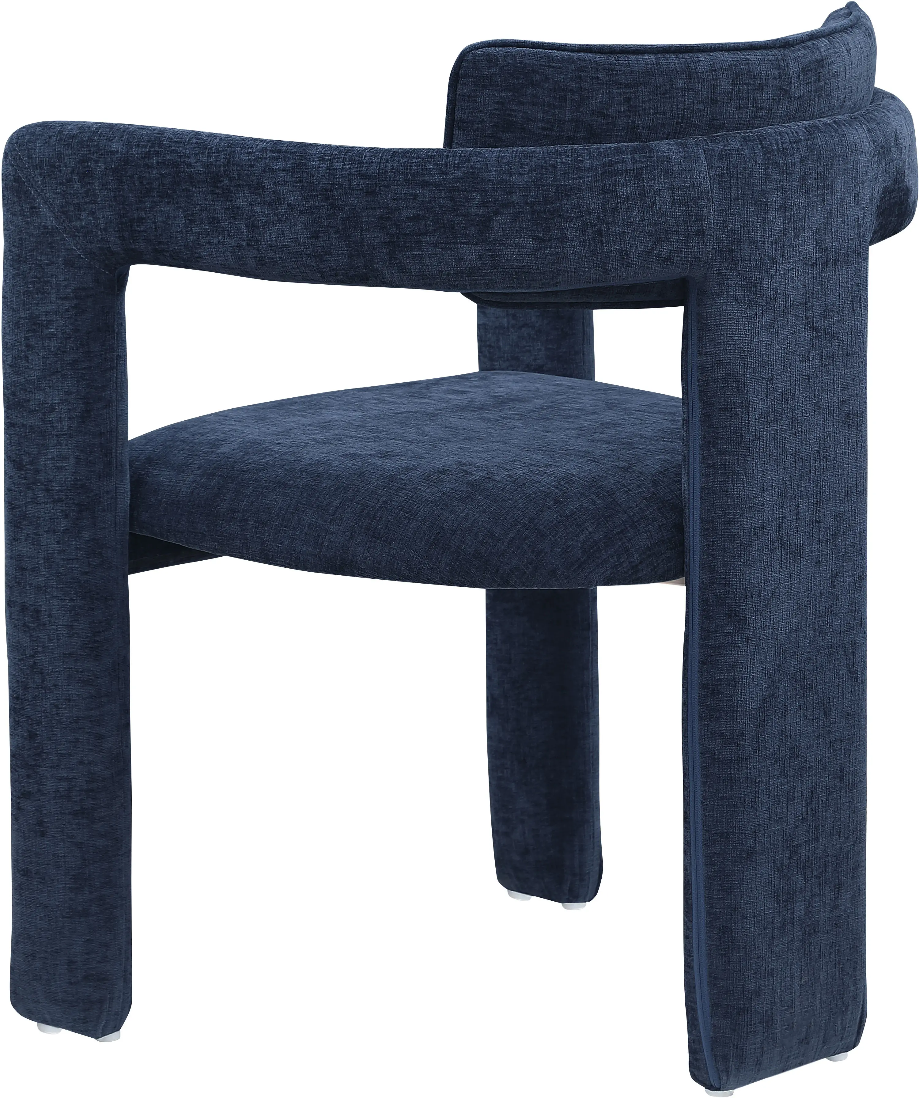 Brenda Navy Chenille Upholstered Dining Chair, Set of 2-7
