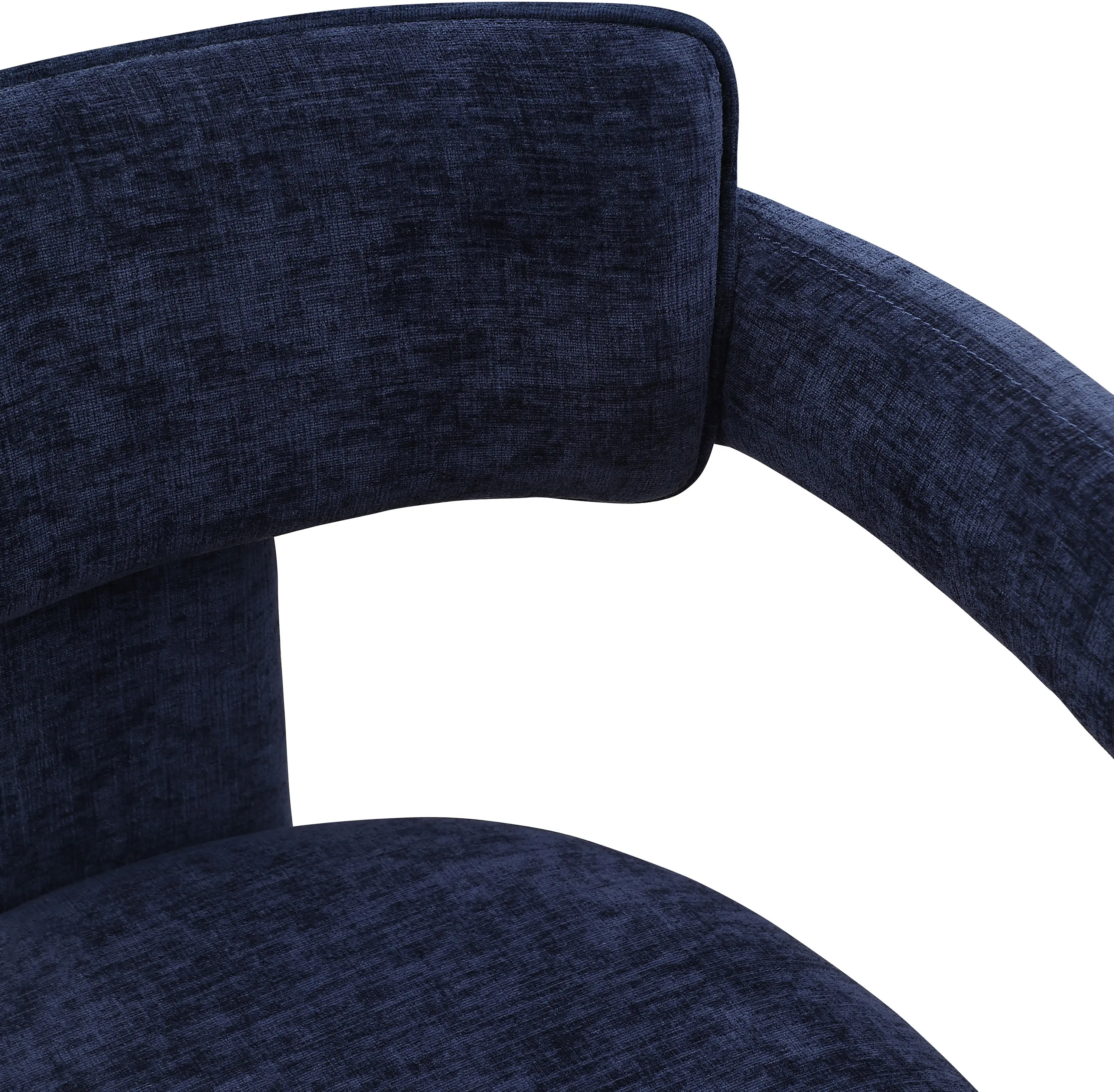 Brenda Navy Chenille Upholstered Dining Chair, Set of 2-8