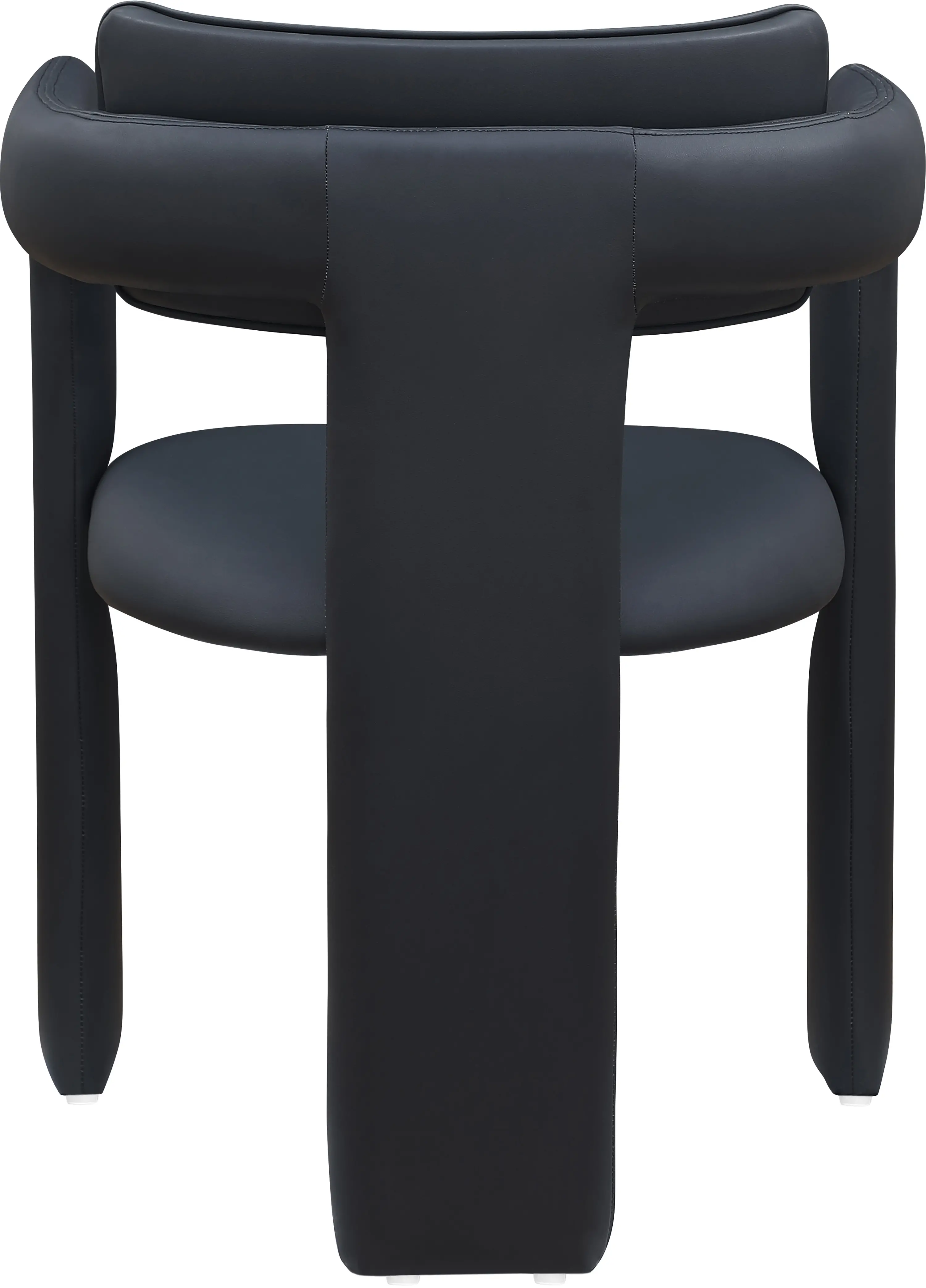 Brenda Black Vegan Leather Upholstered Dining Chair, Set of 2-7