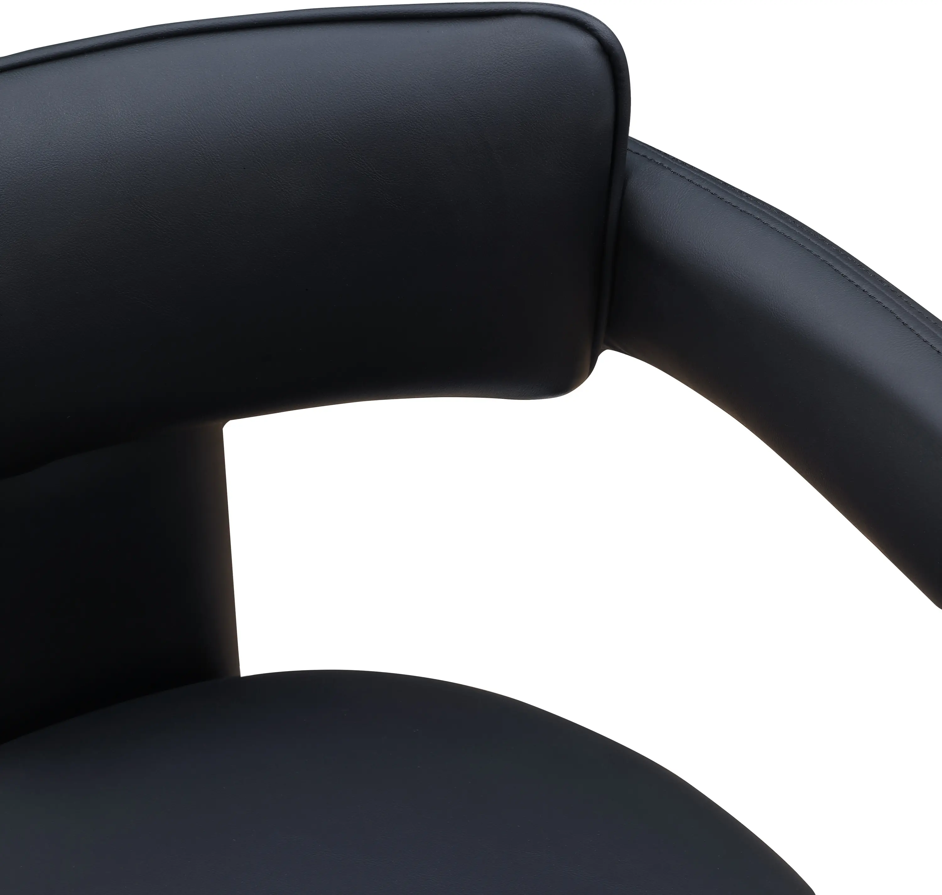 Brenda Black Vegan Leather Upholstered Dining Chair, Set of 2-8
