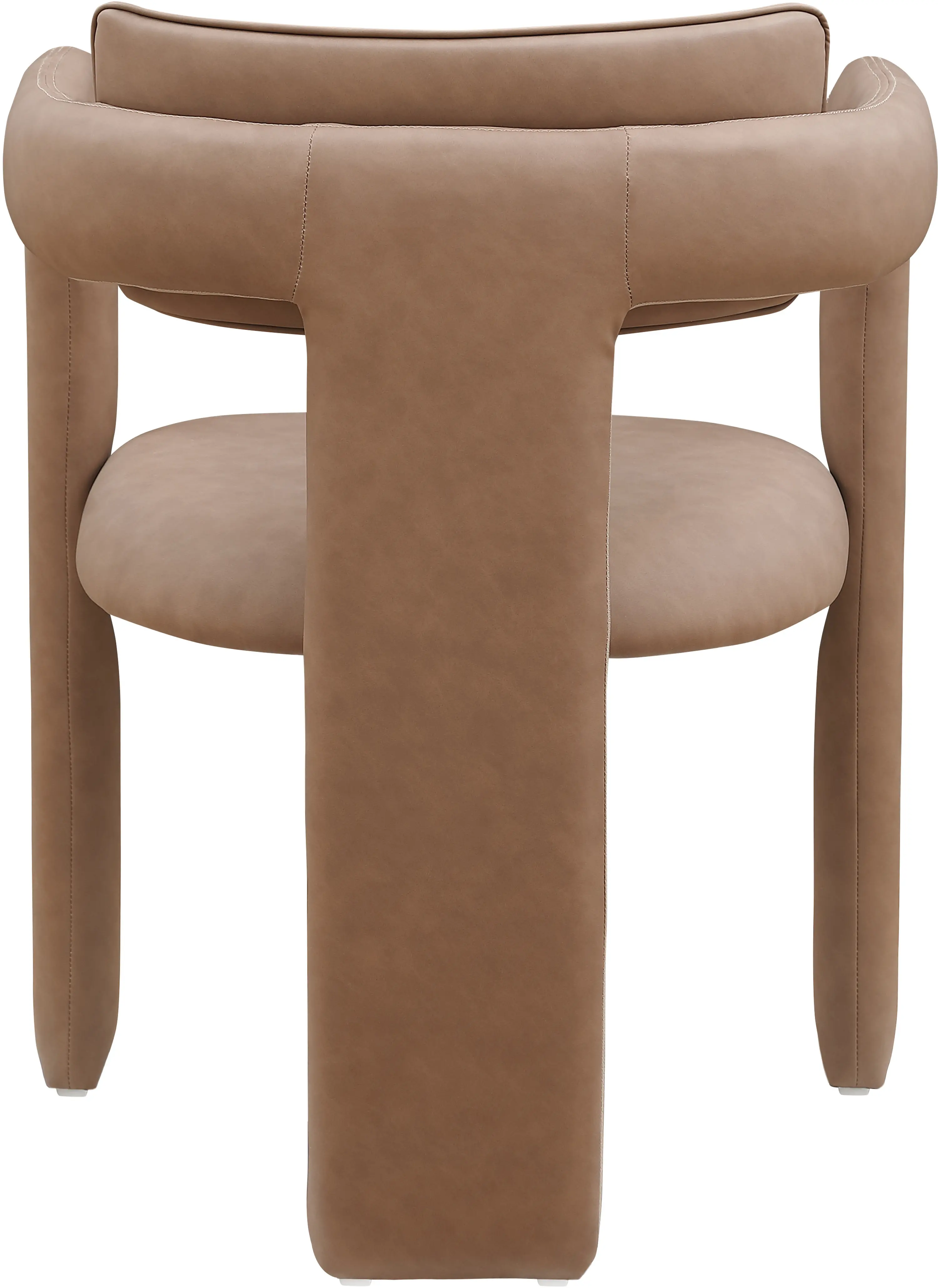Brenda Brown Vegan Leather Upholstered Dining Chair, Set of 2-6