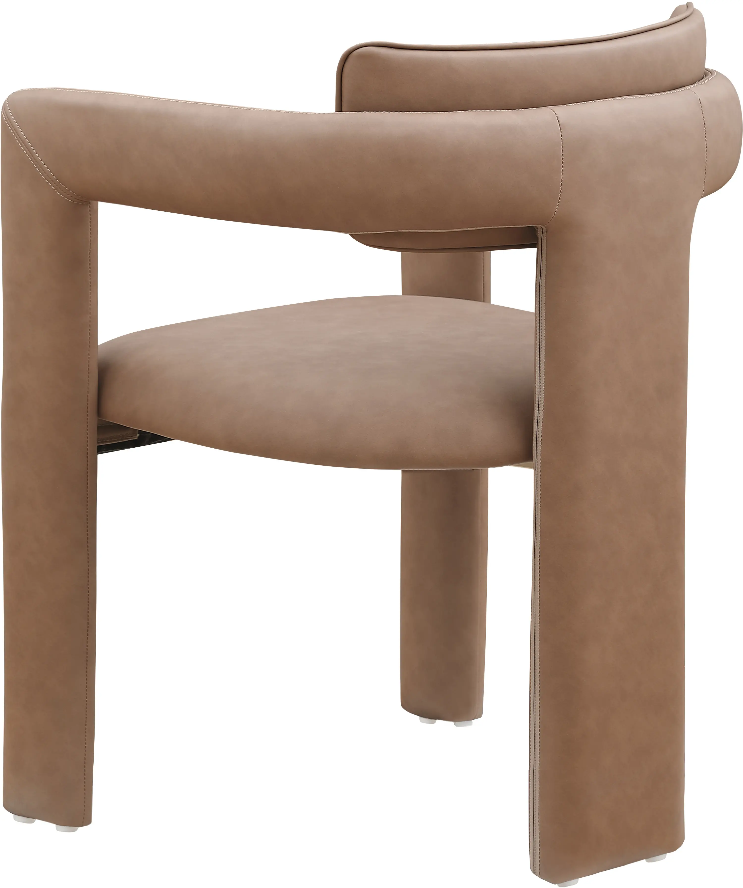 Brenda Brown Vegan Leather Upholstered Dining Chair, Set of 2-7
