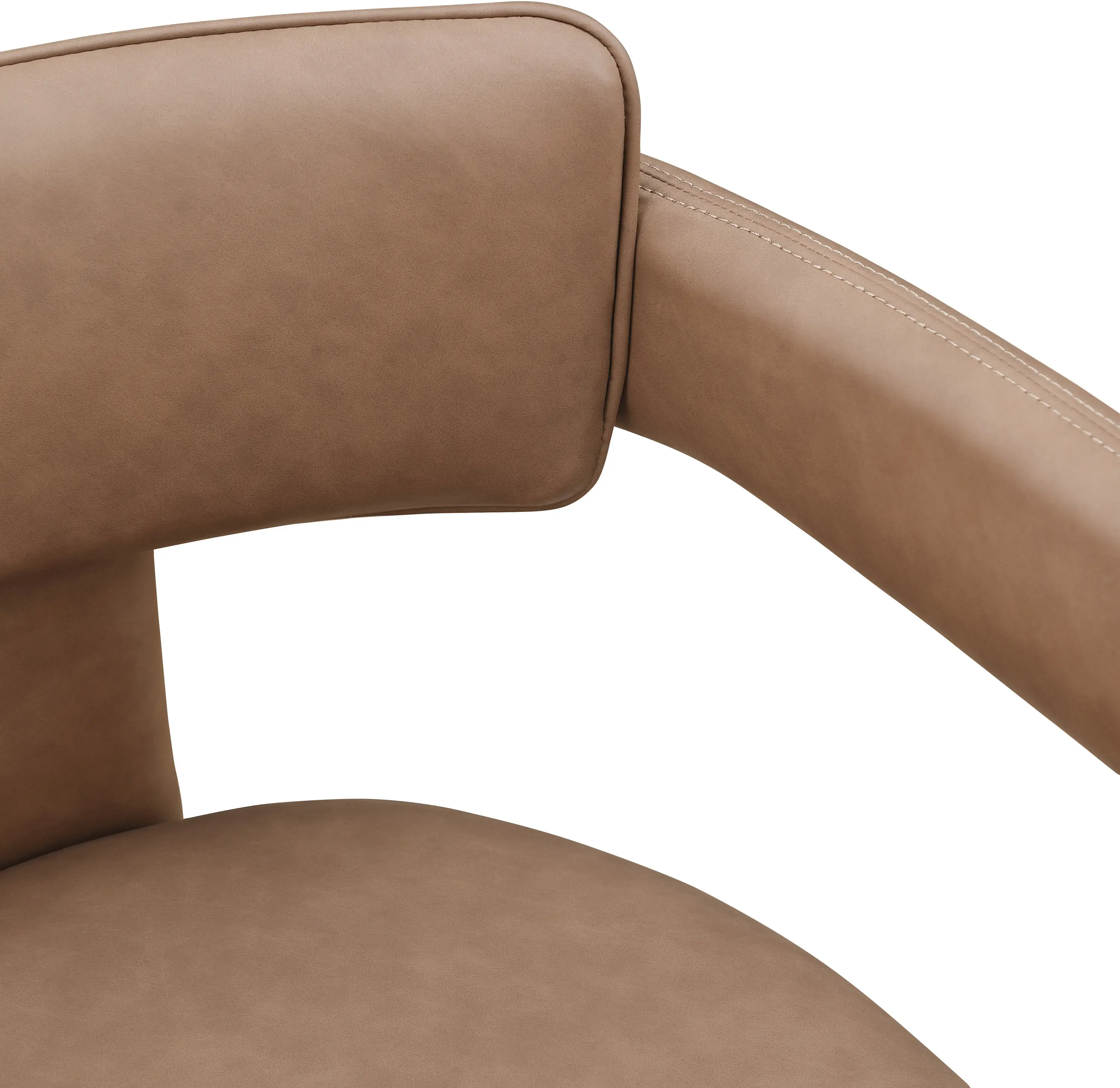 Brenda Brown Vegan Leather Upholstered Dining Chair, Set of 2-8