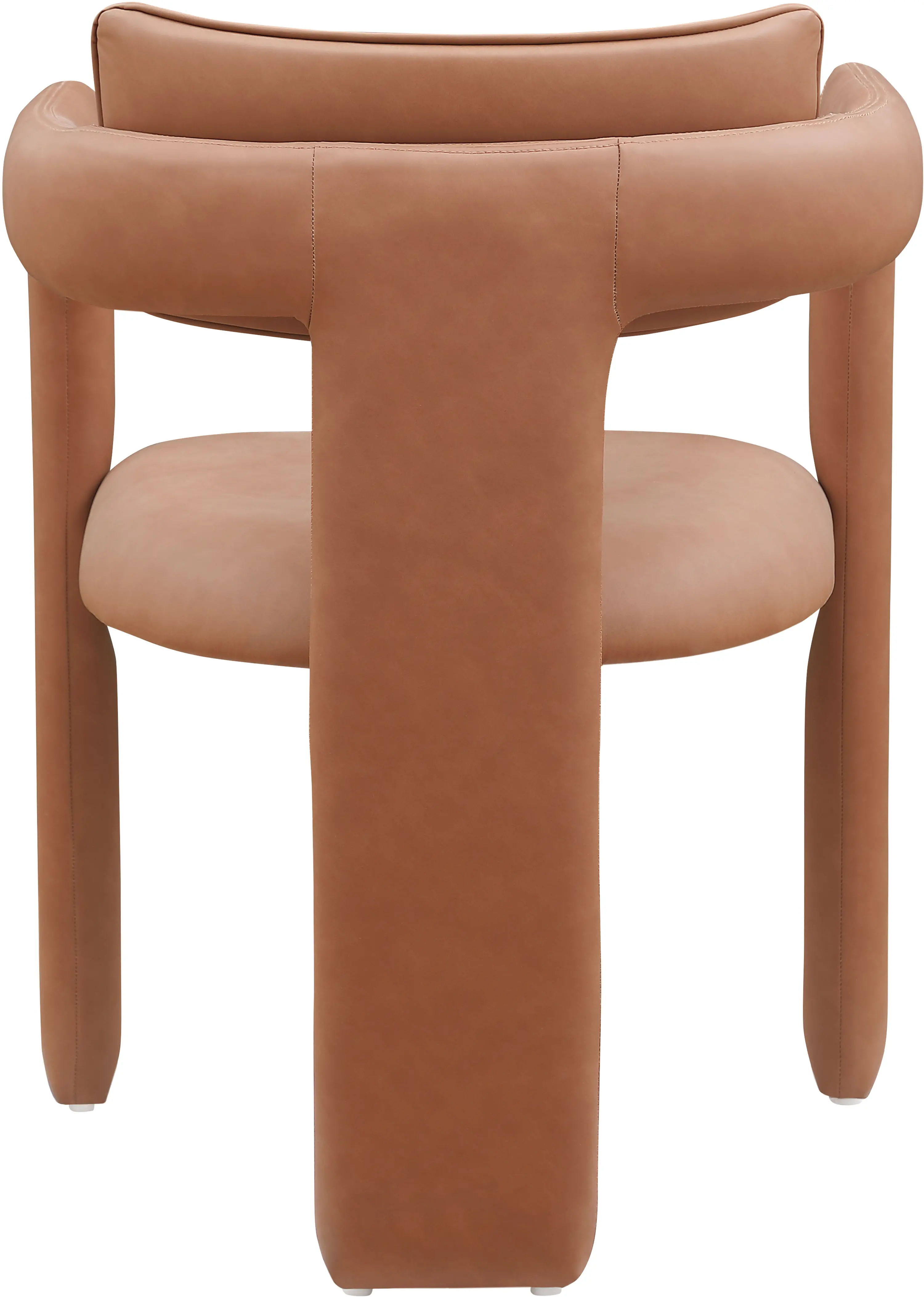 Brenda Cognac Vegan Leather Upholstered Dining Chair, Set of 2-6