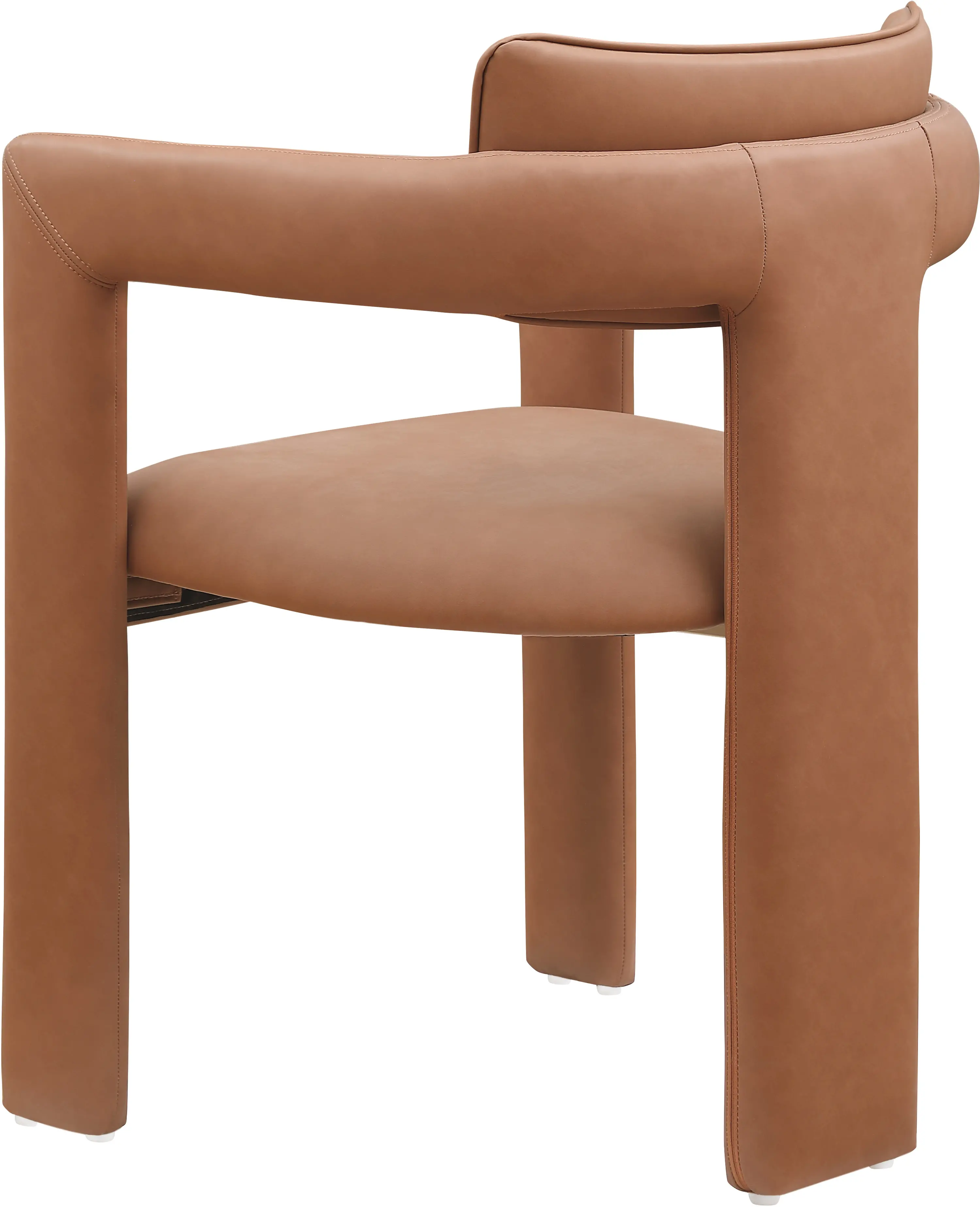 Brenda Cognac Vegan Leather Upholstered Dining Chair, Set of 2-7