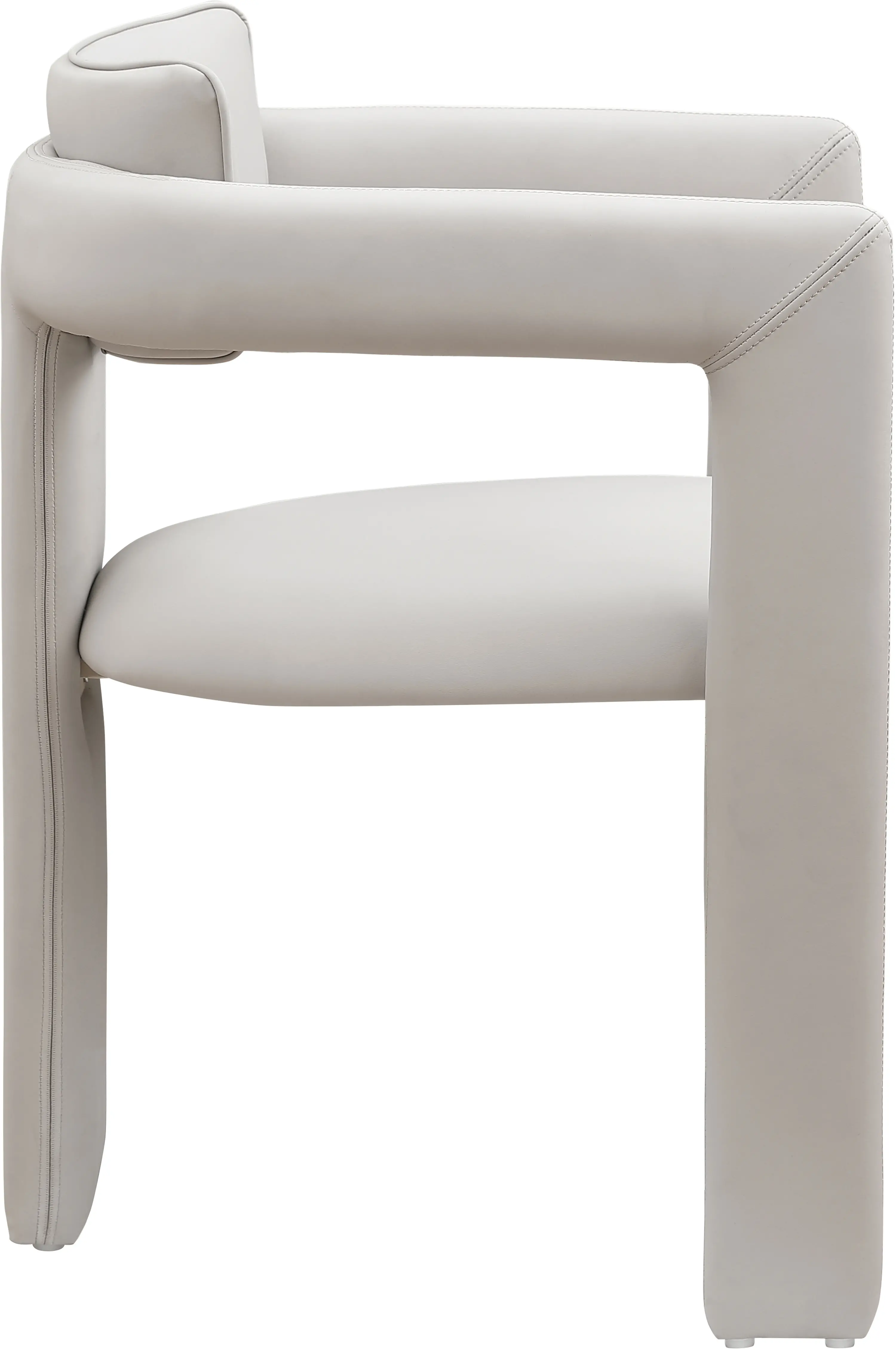 Brenda Taupe Vegan Leather Upholstered Dining Chair, Set of 2-5