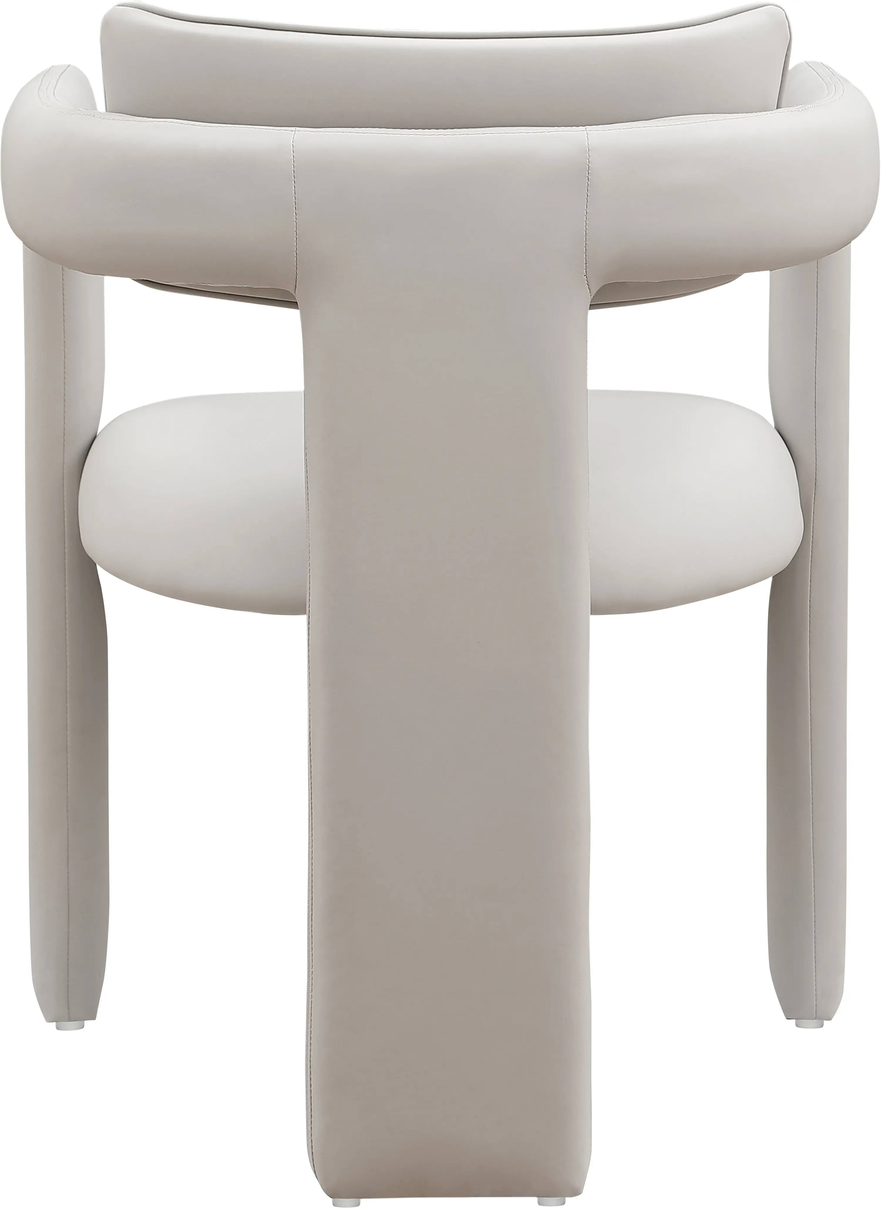 Brenda Taupe Vegan Leather Upholstered Dining Chair, Set of 2-6