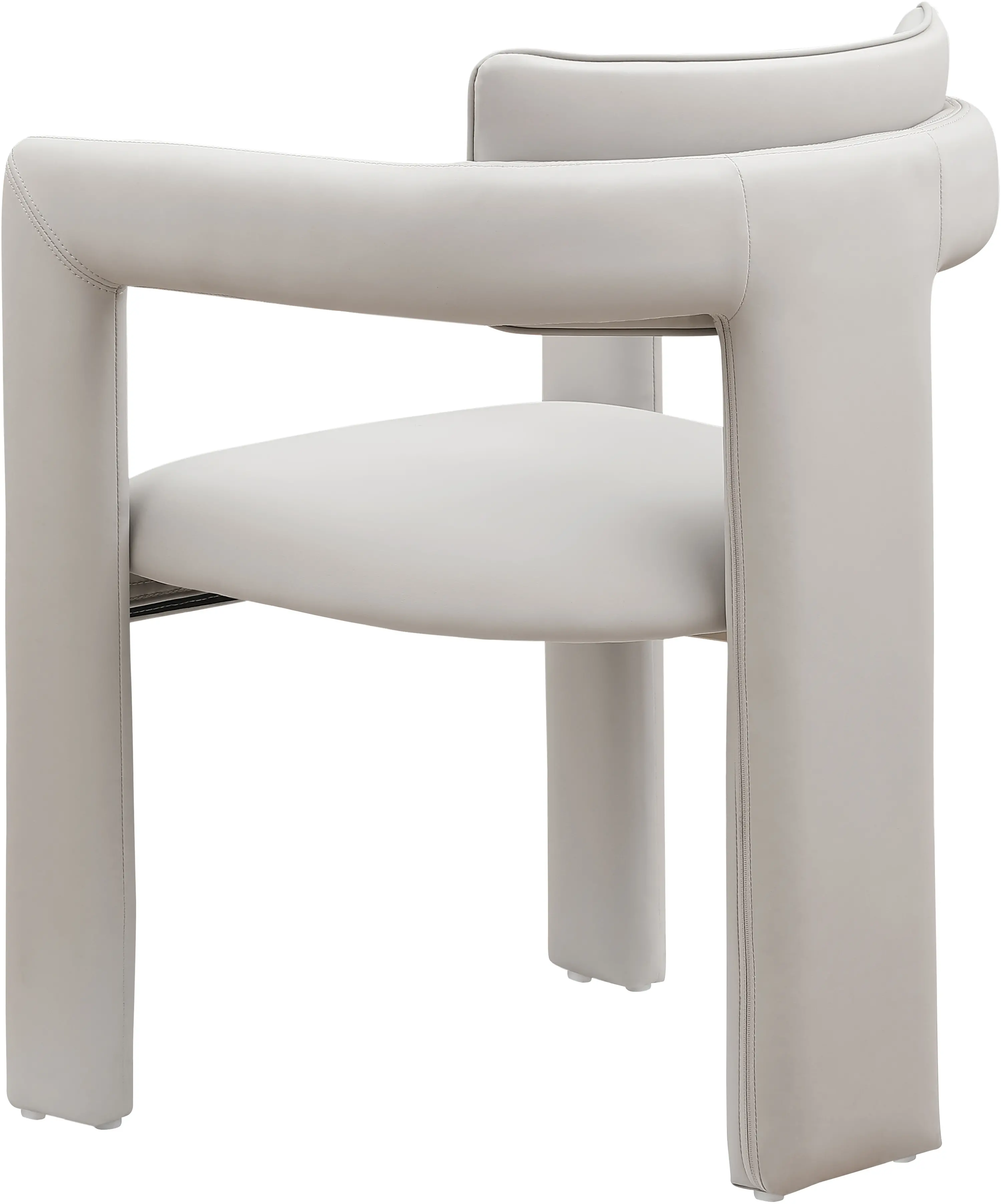 Brenda Taupe Vegan Leather Upholstered Dining Chair, Set of 2-7