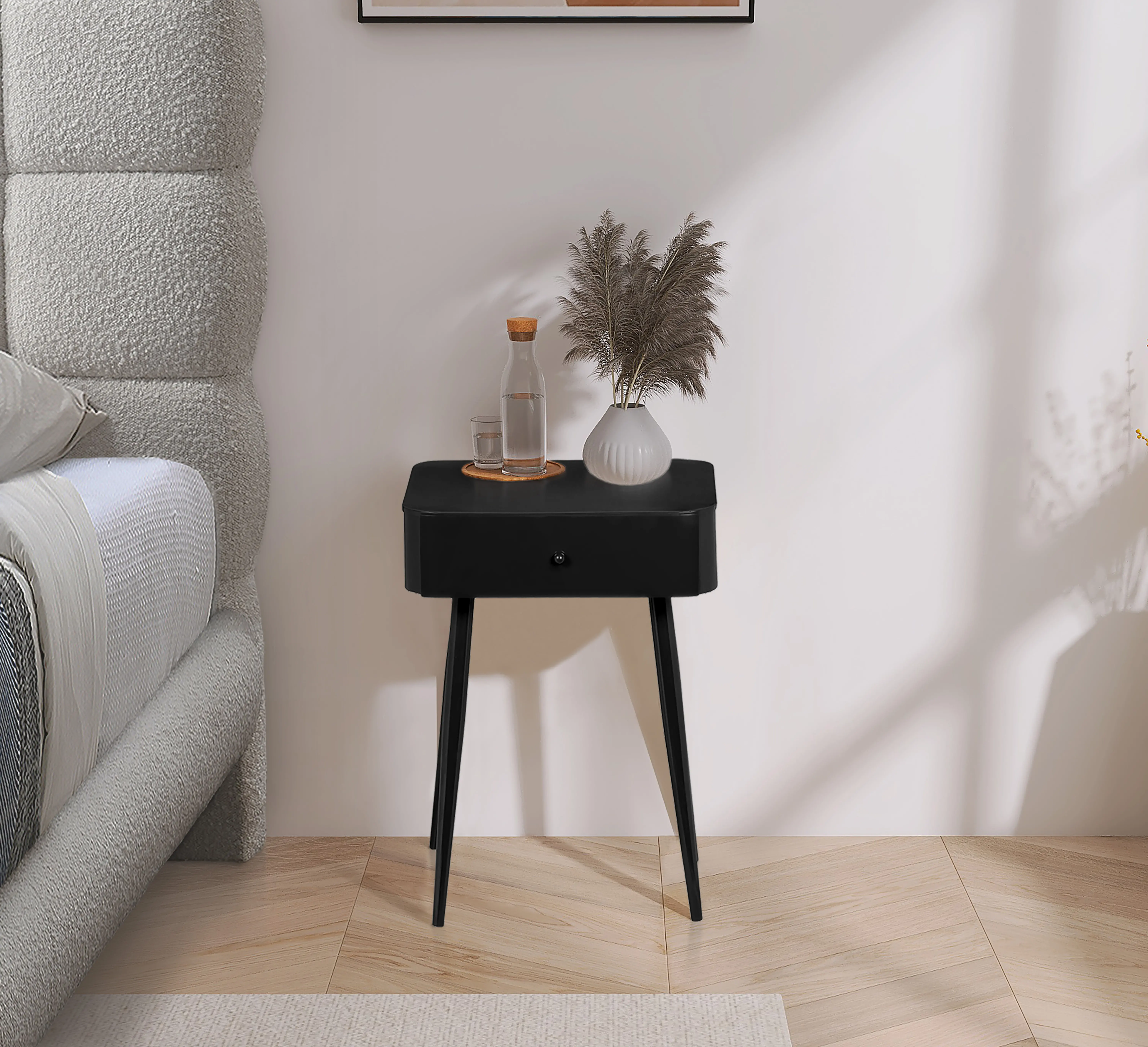 Rylan Black Iron Nightstand-1