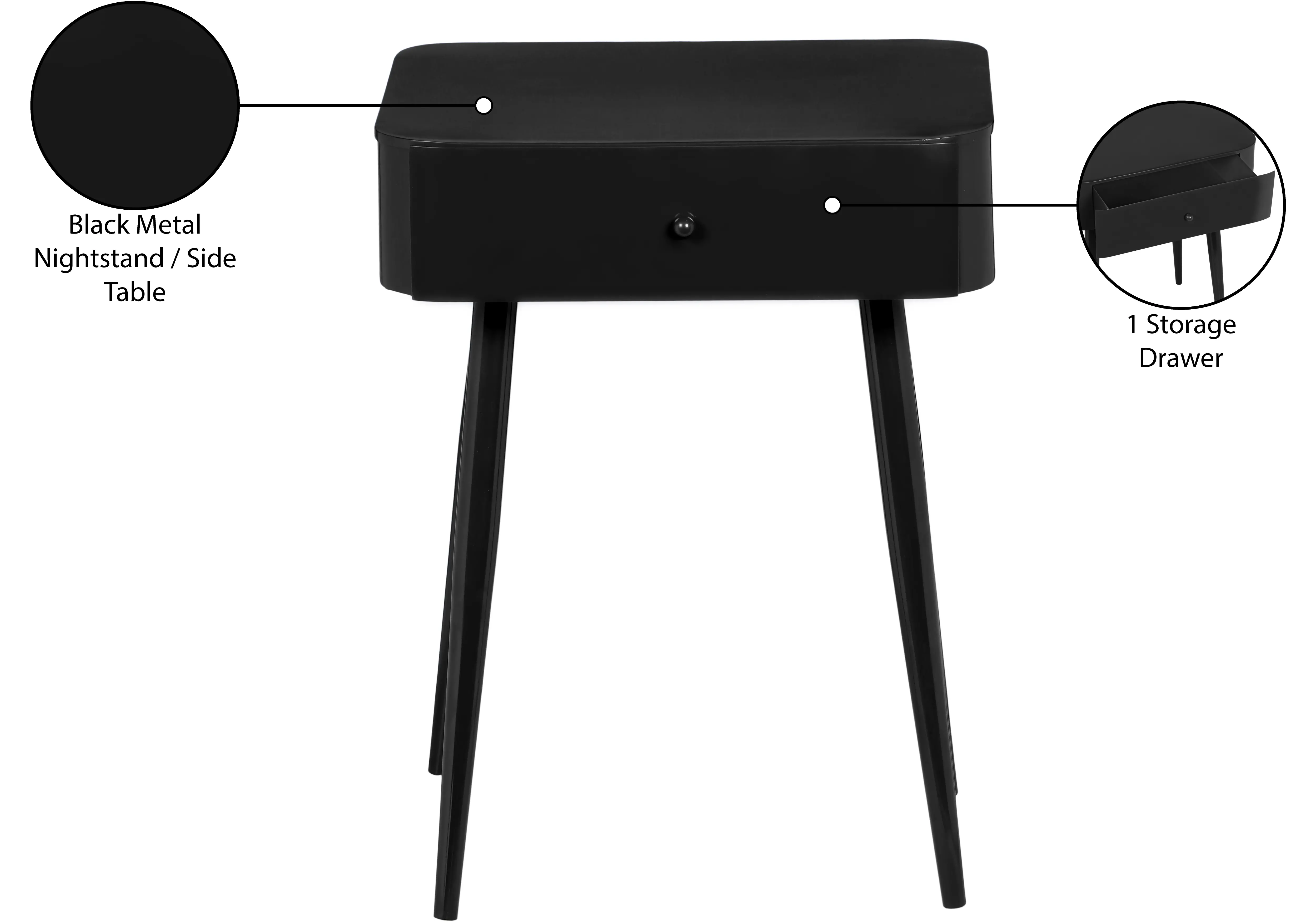 Rylan Black Iron Nightstand-5