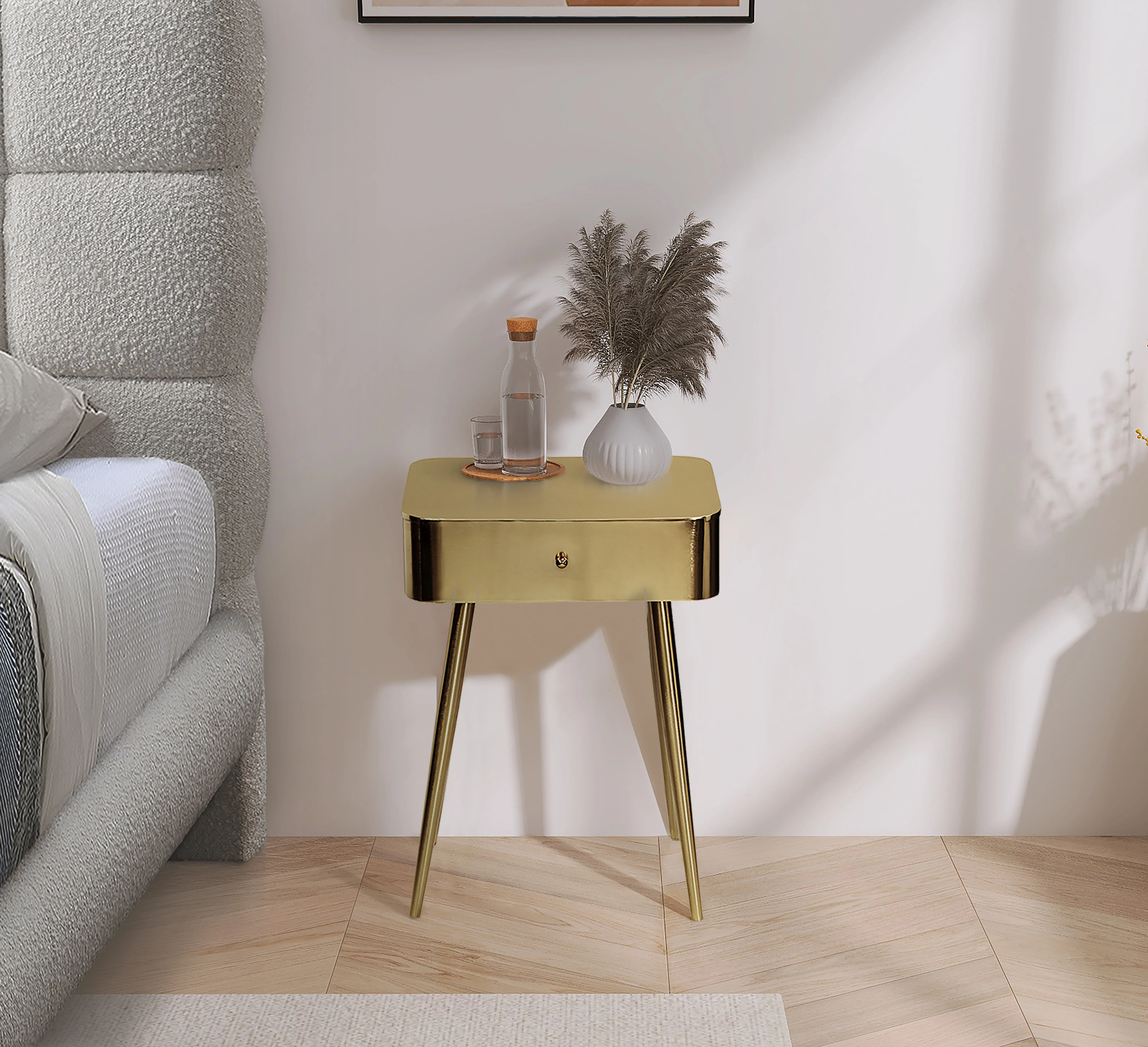 Rylan Gold Iron Nightstand-1