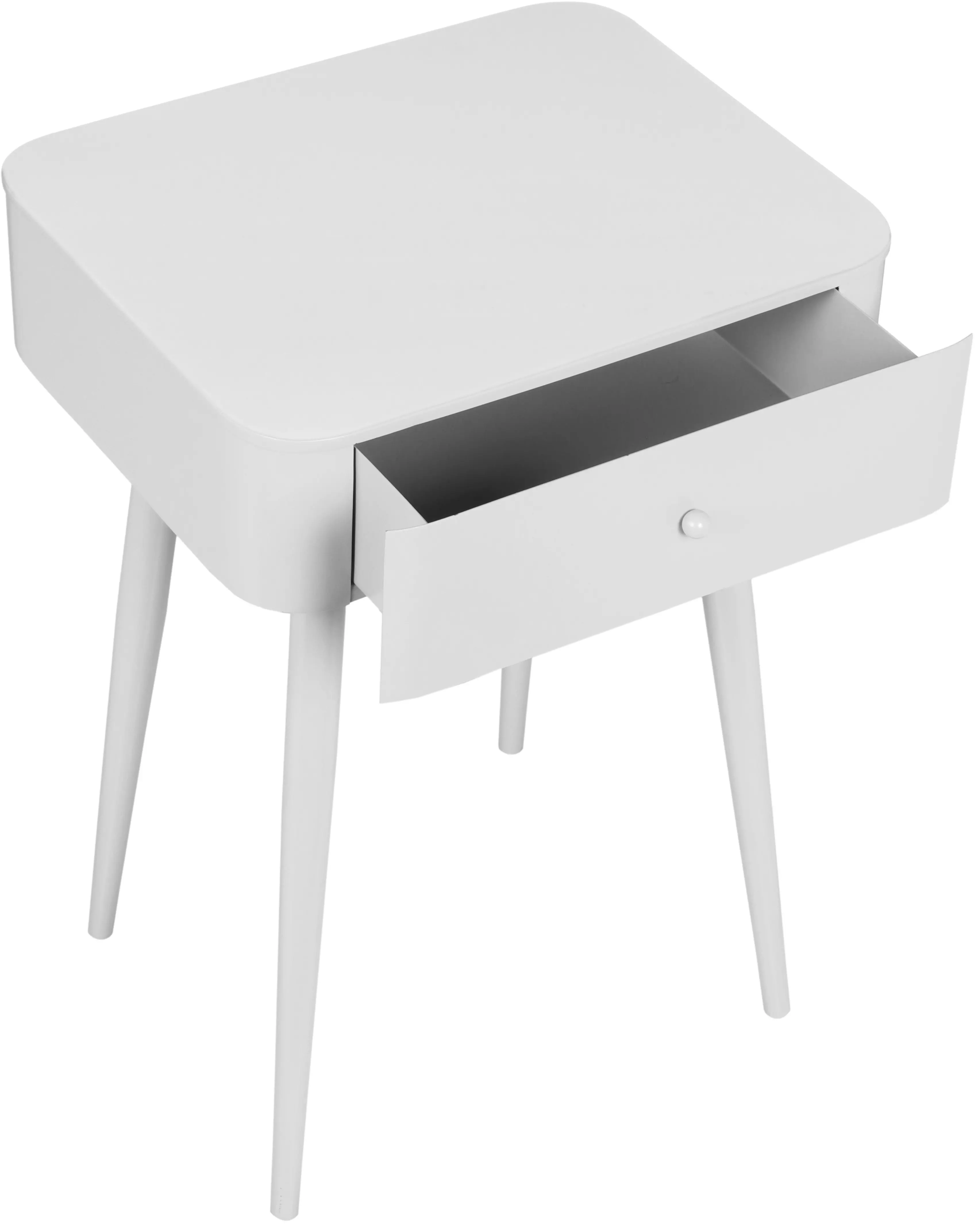 Rylan White Iron Nightstand-3