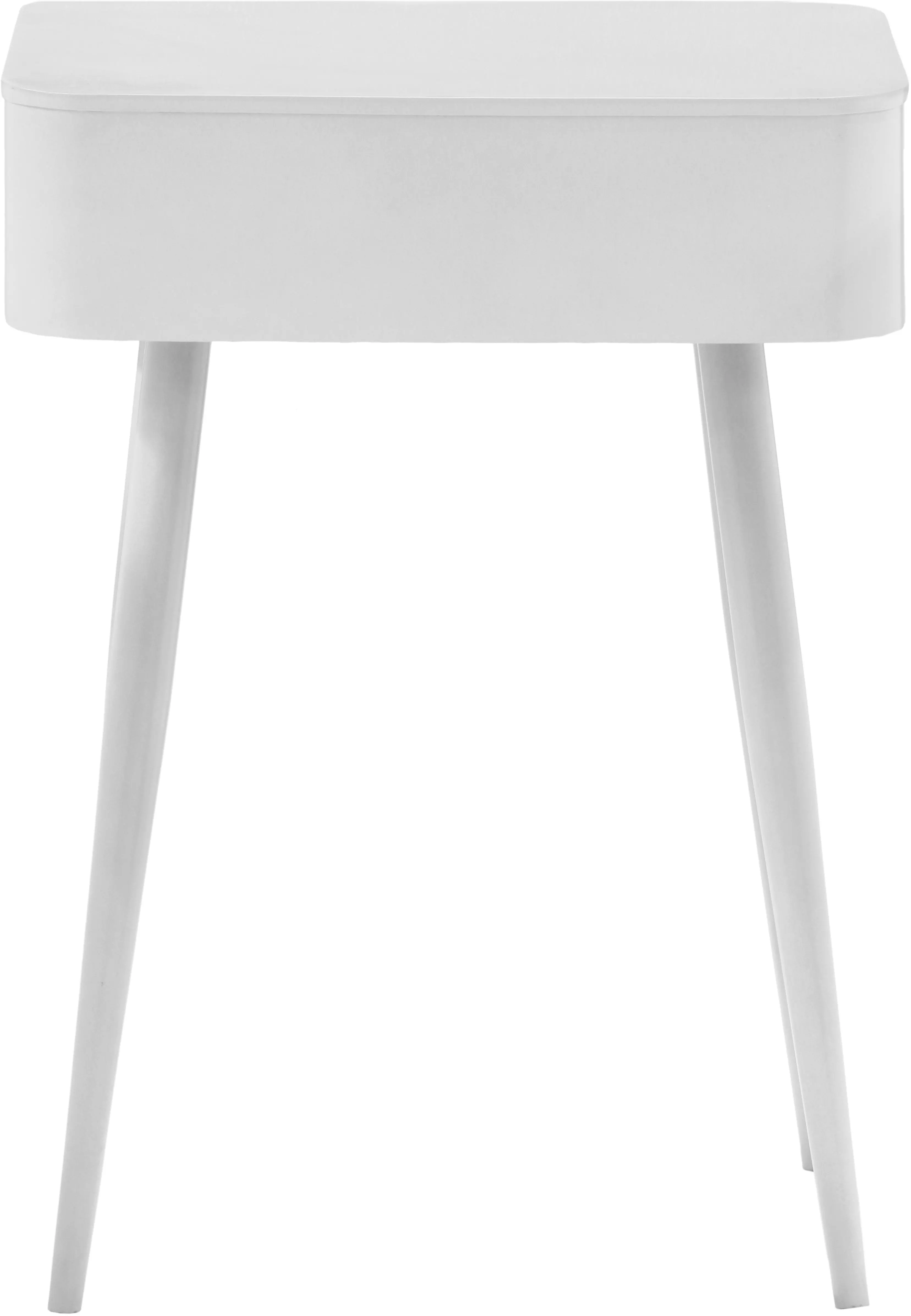 Rylan White Iron Nightstand-4