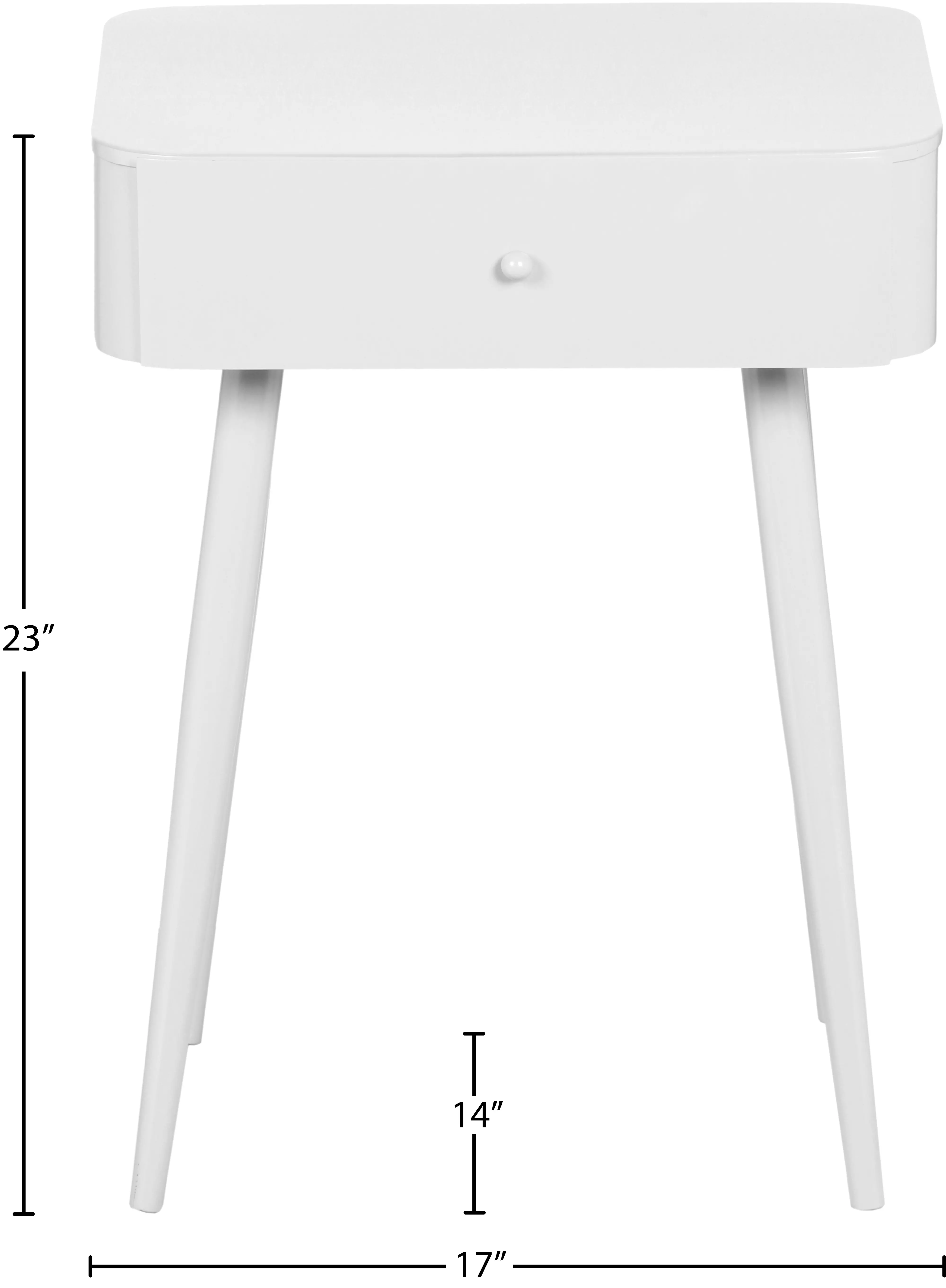 Rylan White Iron Nightstand-6
