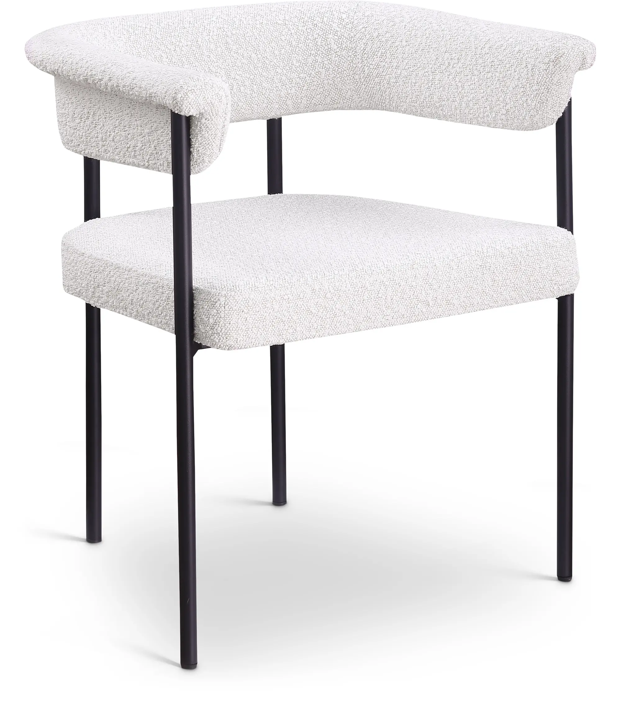Malin Cream Boucle Upholstered Dining Chair, Set of 2-1