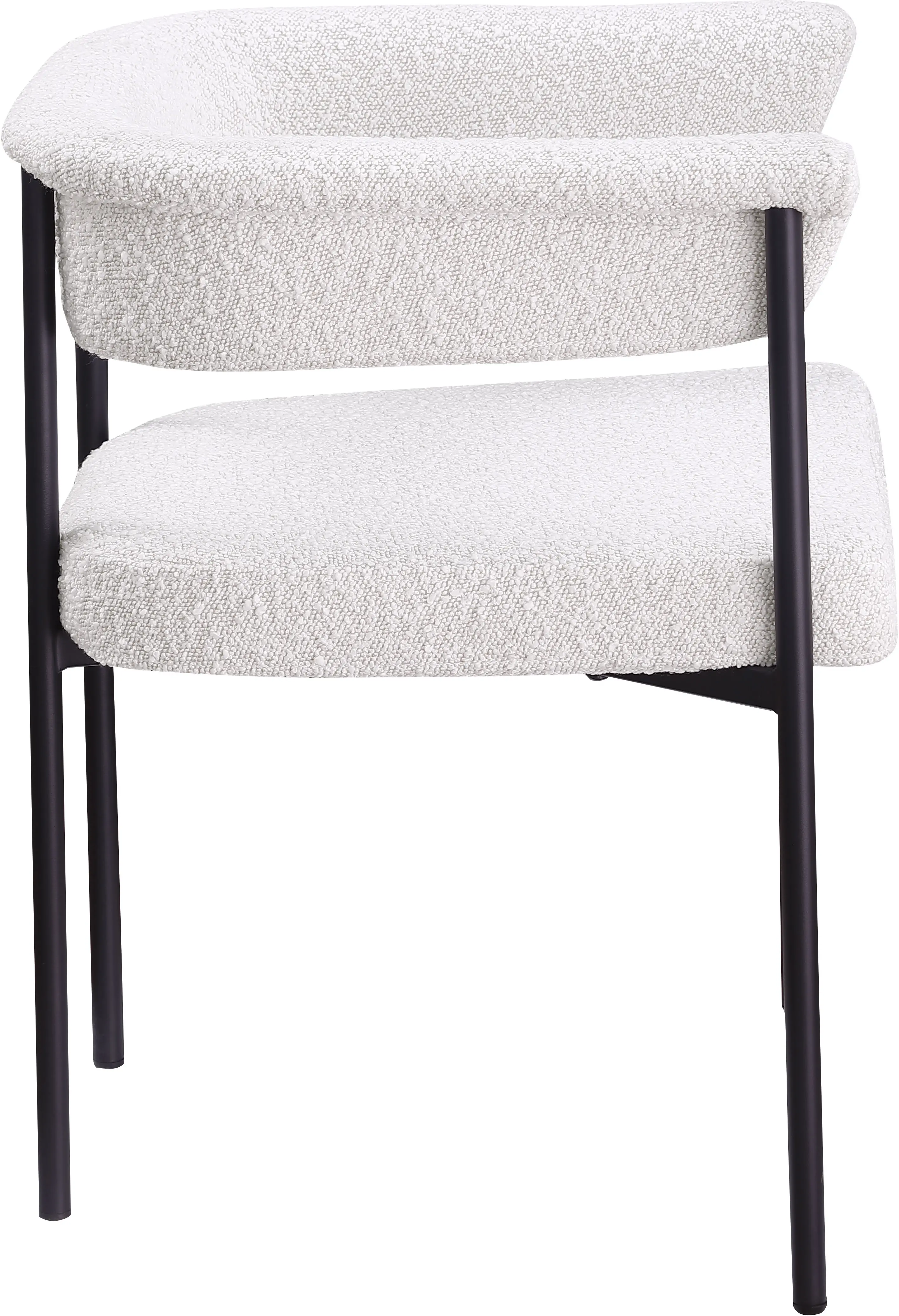 Malin Cream Boucle Upholstered Dining Chair, Set of 2-5