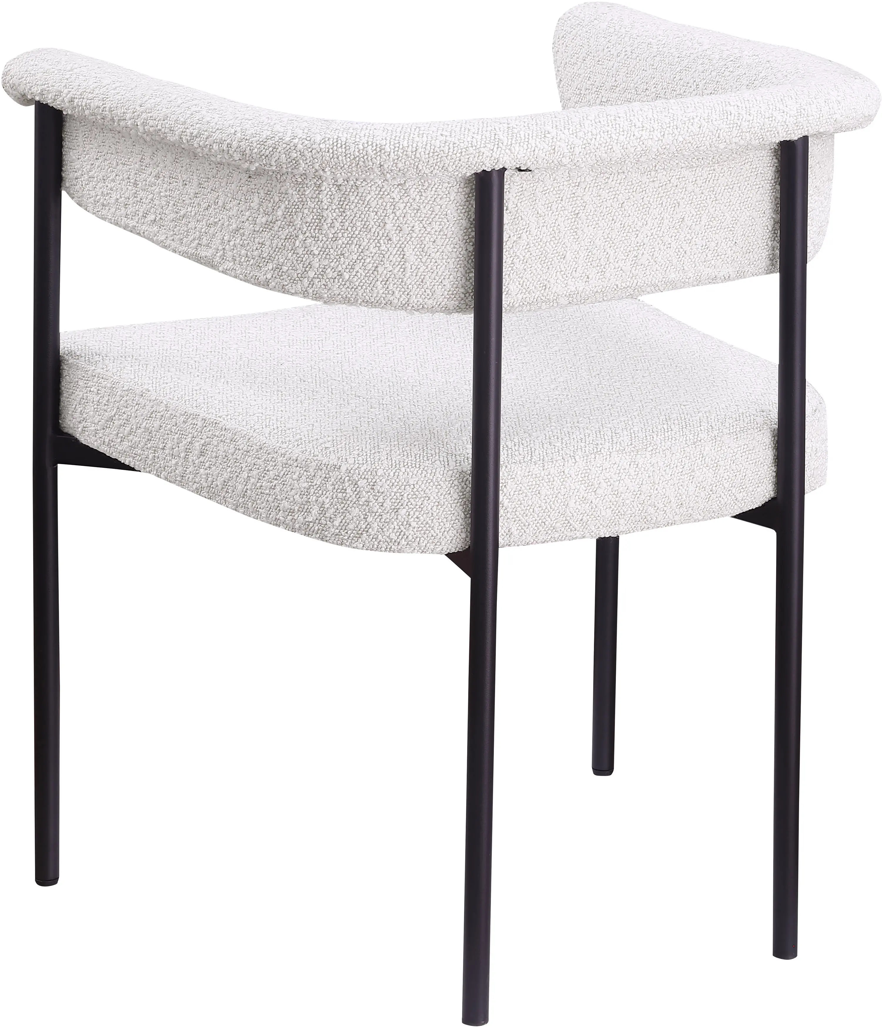 Malin Cream Boucle Upholstered Dining Chair, Set of 2-6
